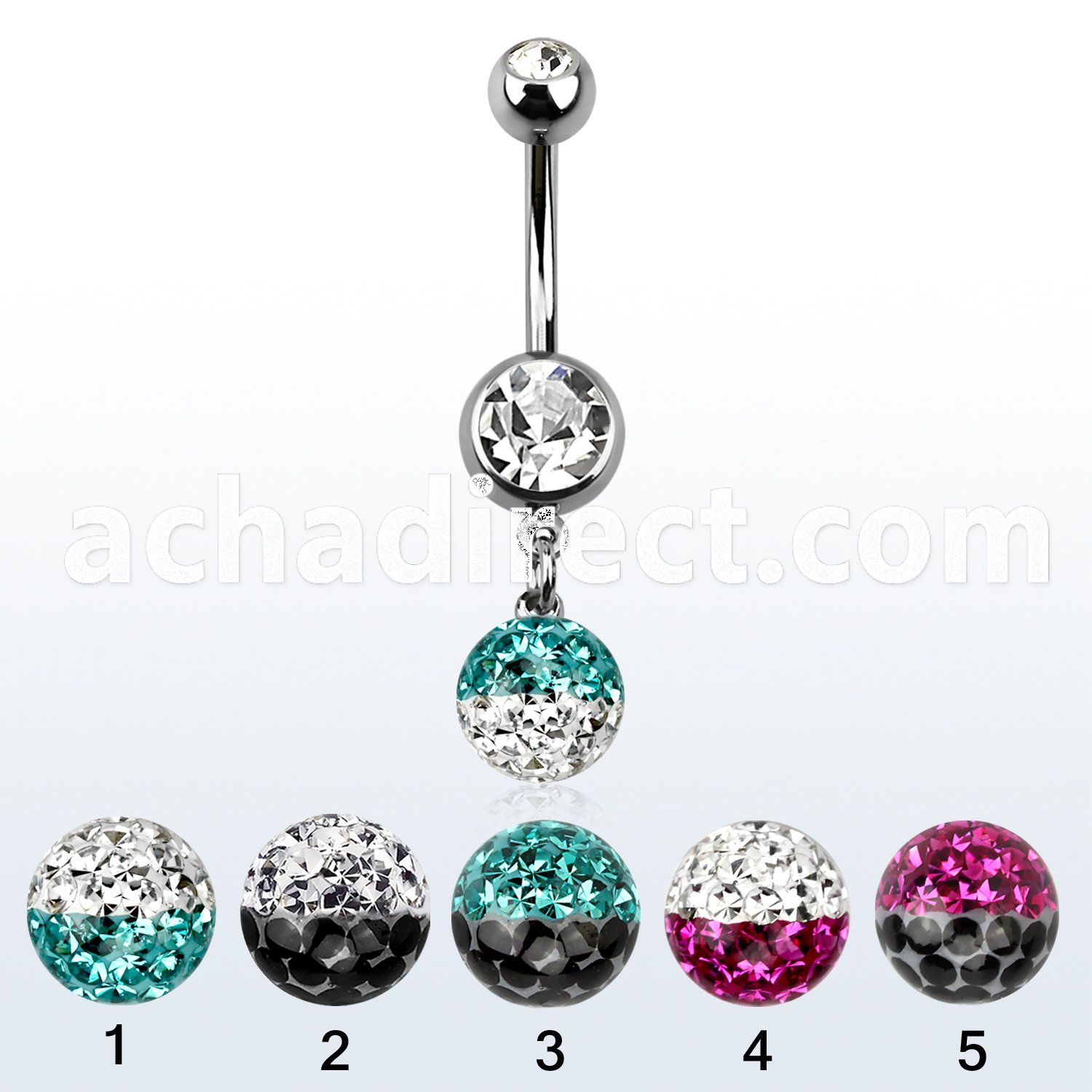 mcd626xe 316l banana with bezel dual ball 2 color ferido ball