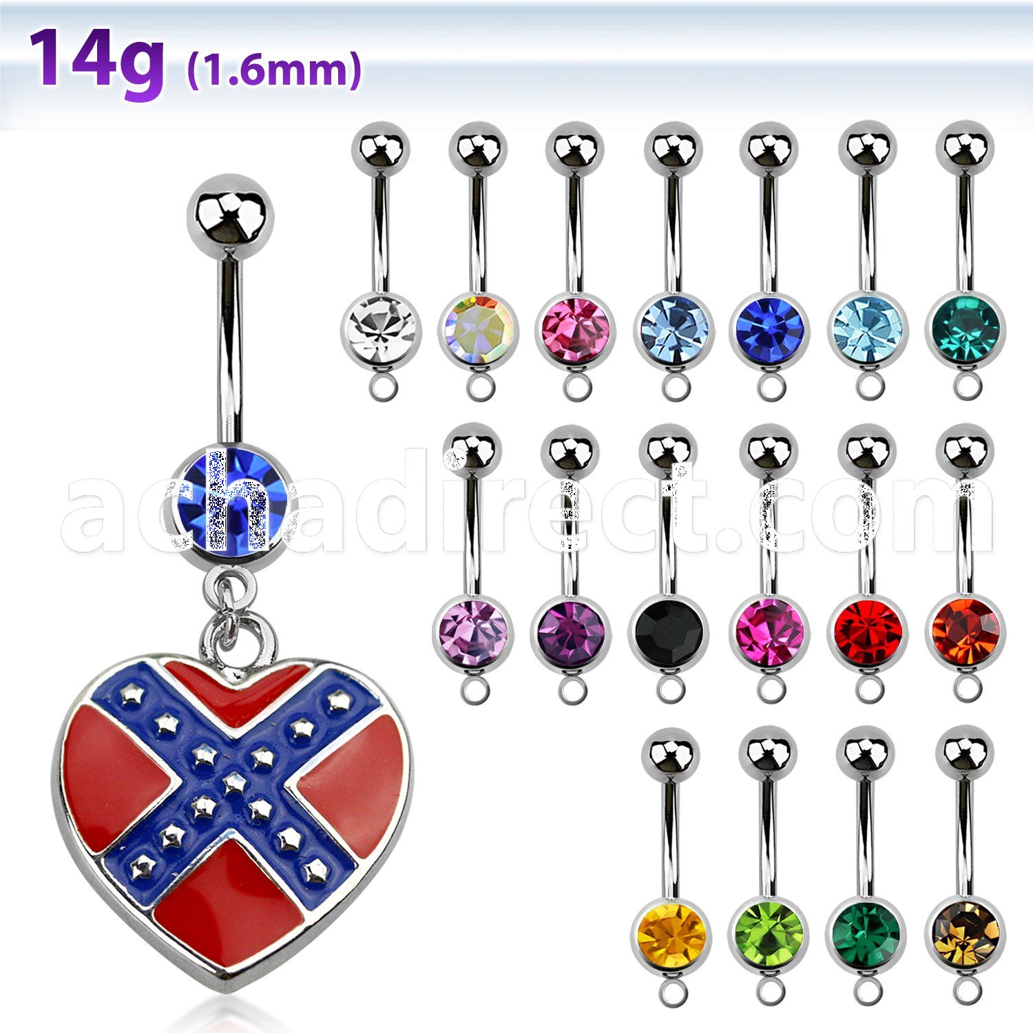 mcd677 belly banana w a dangling in confederate flag colors