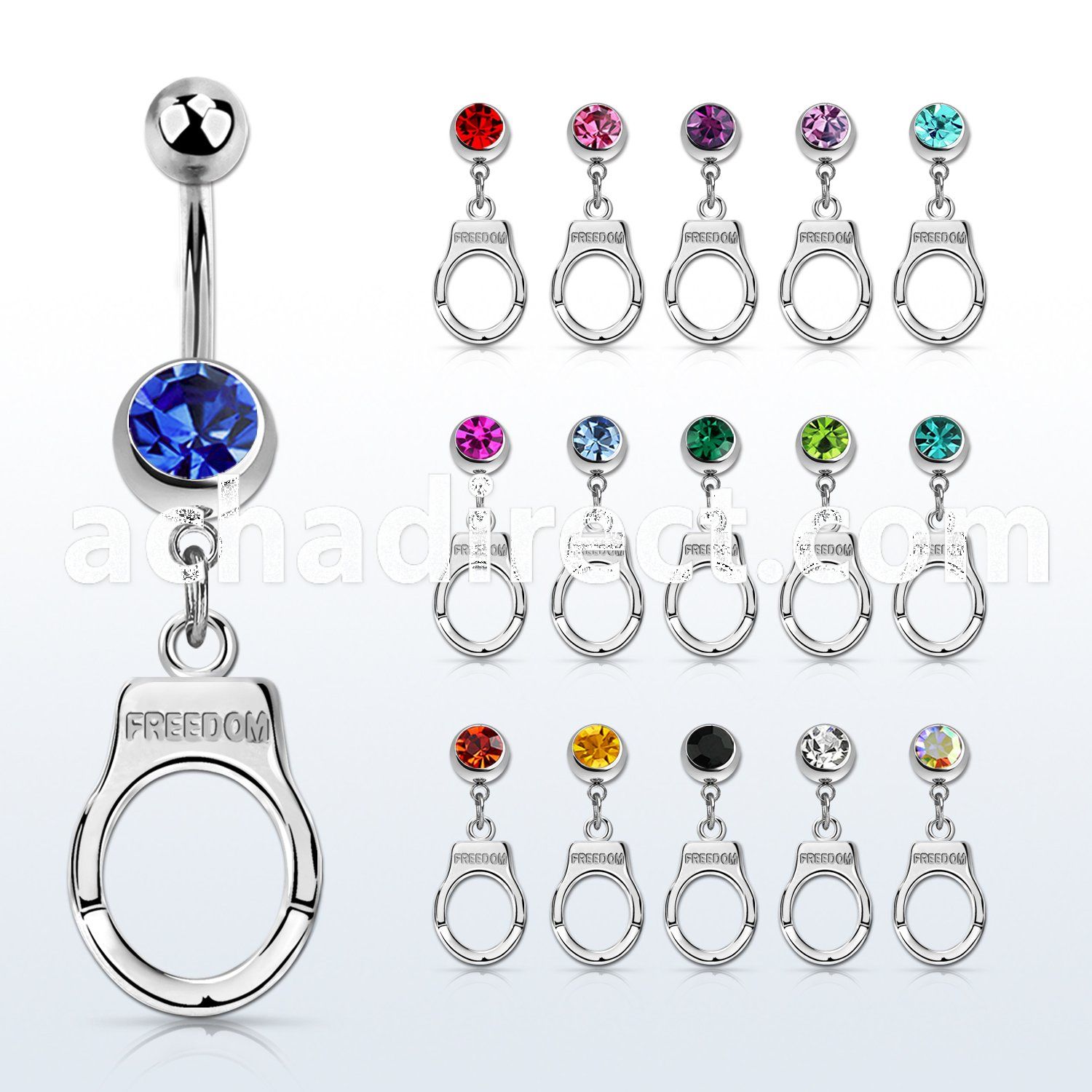 mcd765 steel belly banana w dangling dangling handcuff