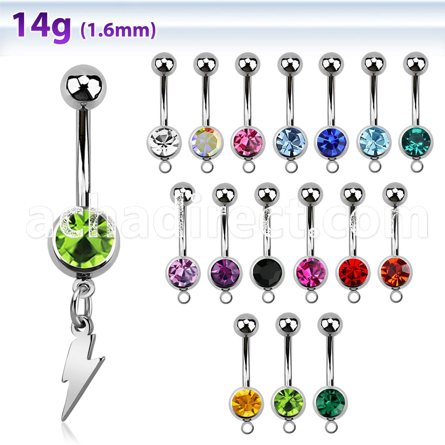 mcdlit steel belly banana w dangling lightning symbol