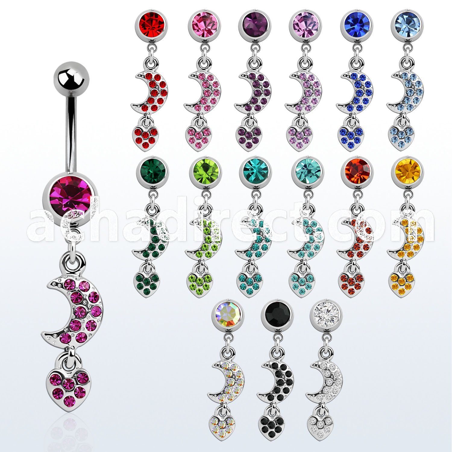 mcdmh steel belly banana w dangling moon heart 