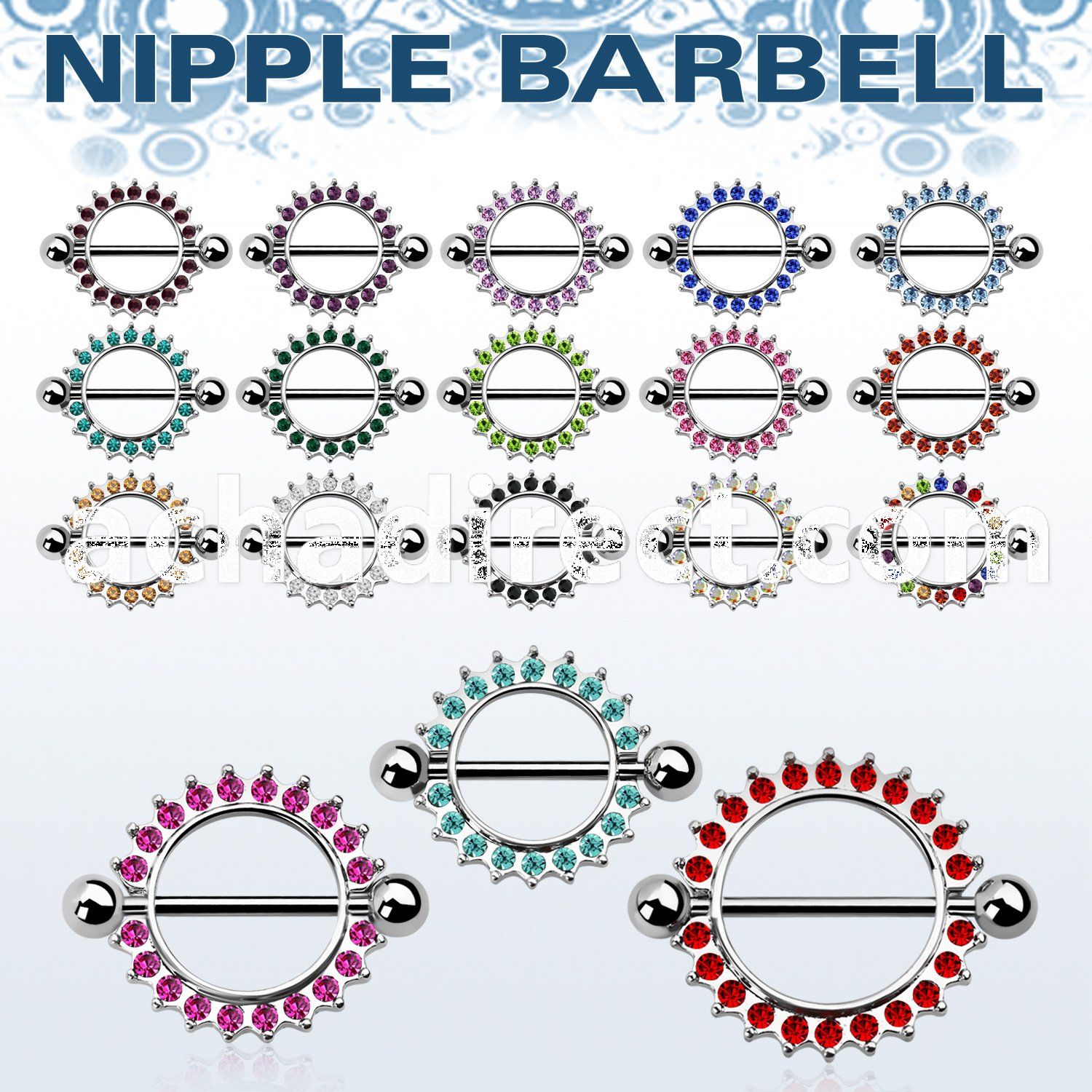 mcnpc3 round nipple shield w prong set crystal studded rim