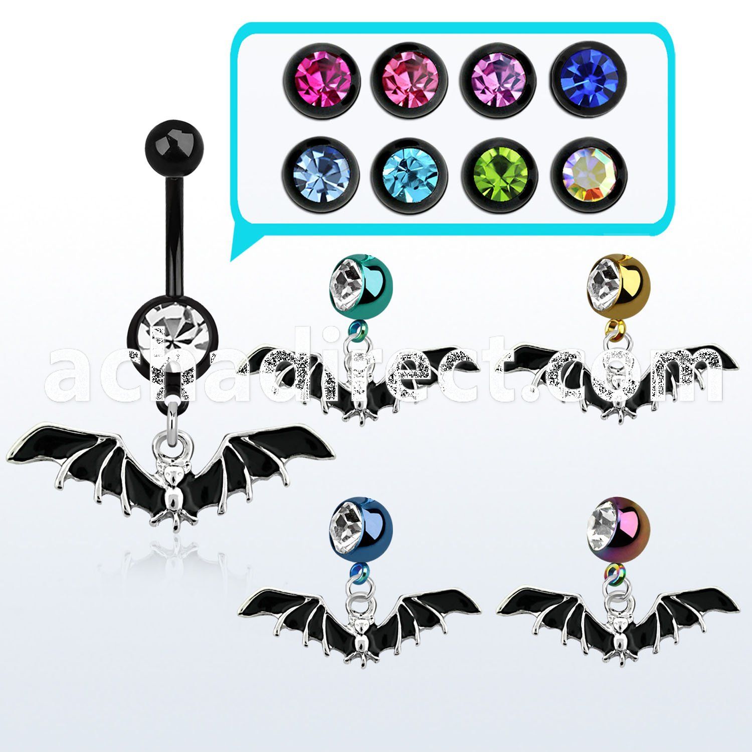 mdk569 pvd 316l steel belly banana w anodized ball black bat