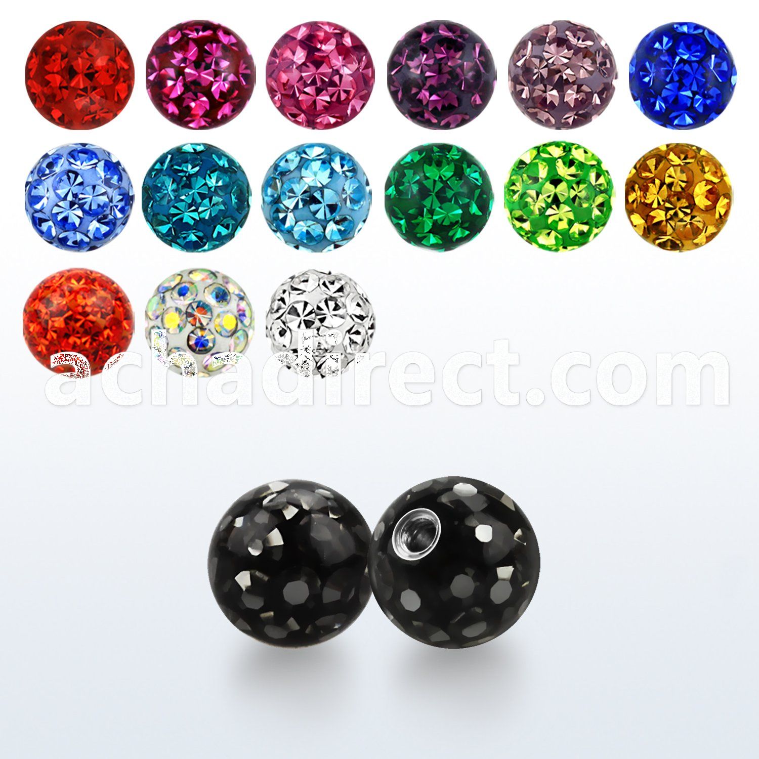 mfr5s 1 piece 5mm ball with ferido glued multi crystals