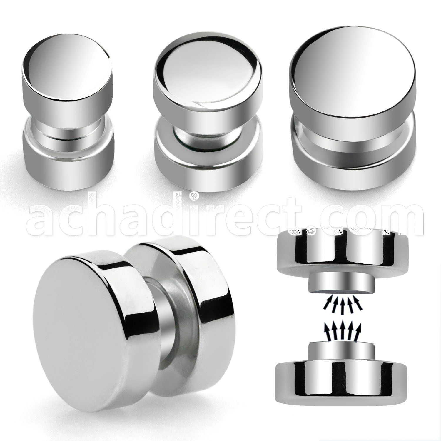 mprd high polished surgical steel magnetic fake plug