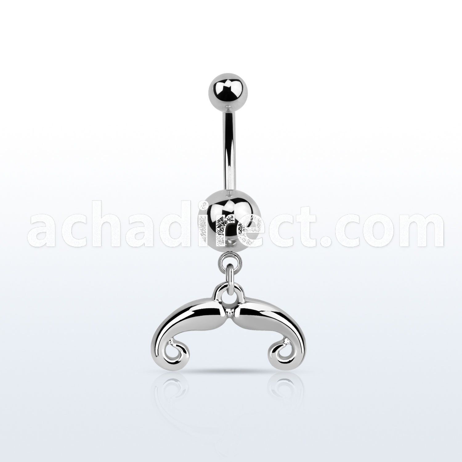 msd516 316l steel belly banana w dangling french mustache