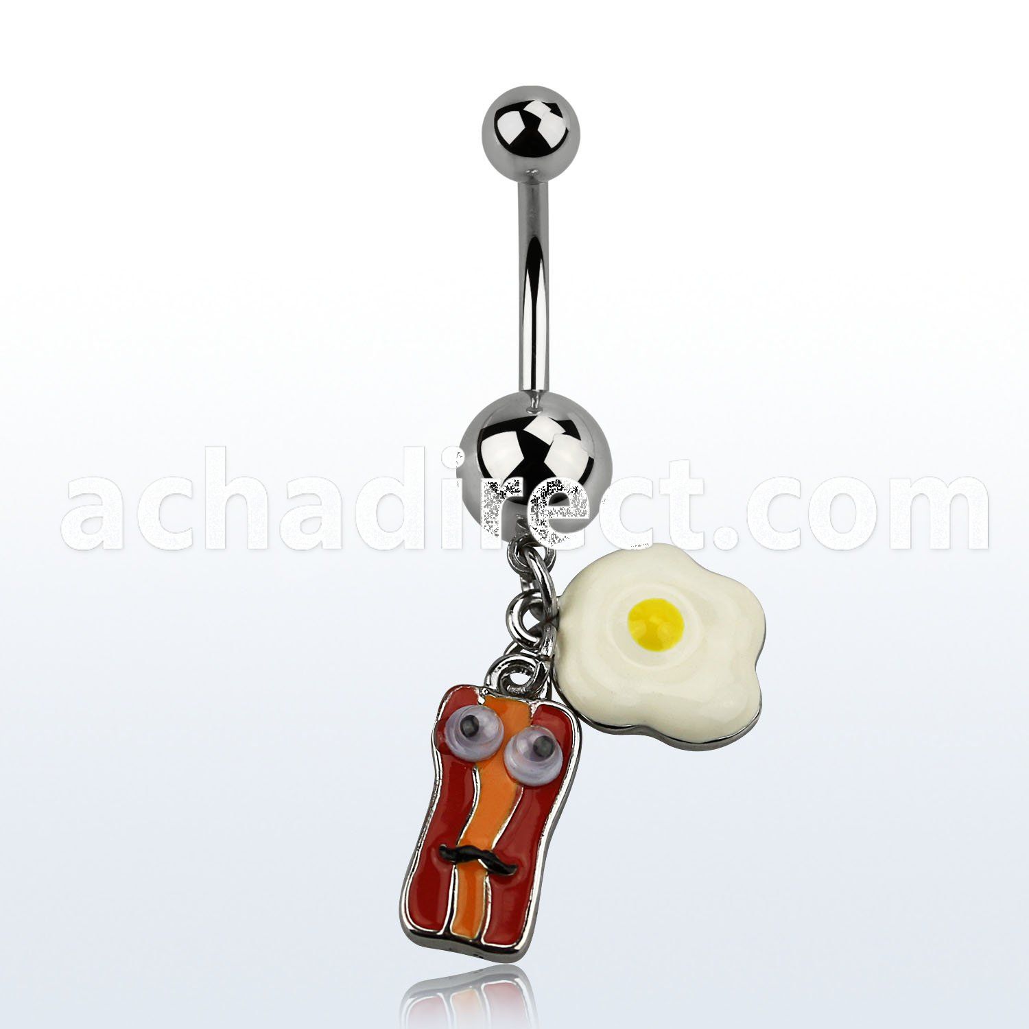 msd645 316l steel belly banana w a bacon eggs dangling