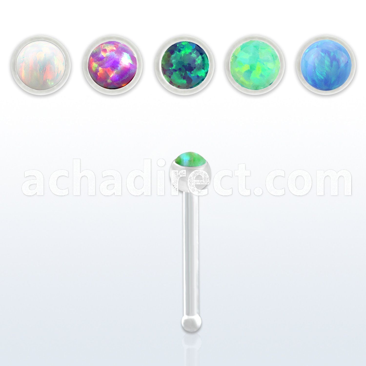 nbao1 acrylic nose bone w a 1.5mm synthetic opal