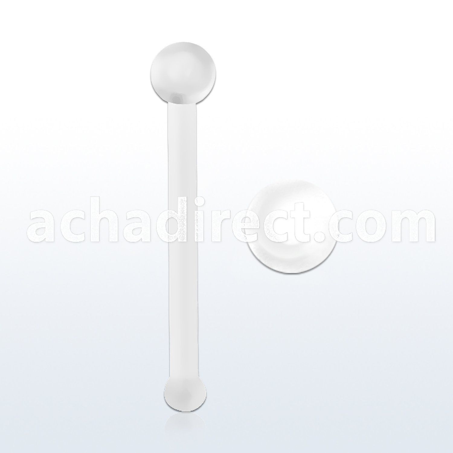 nbrt clear acrylic flexible nose bone retainer in 22g 0 6mm