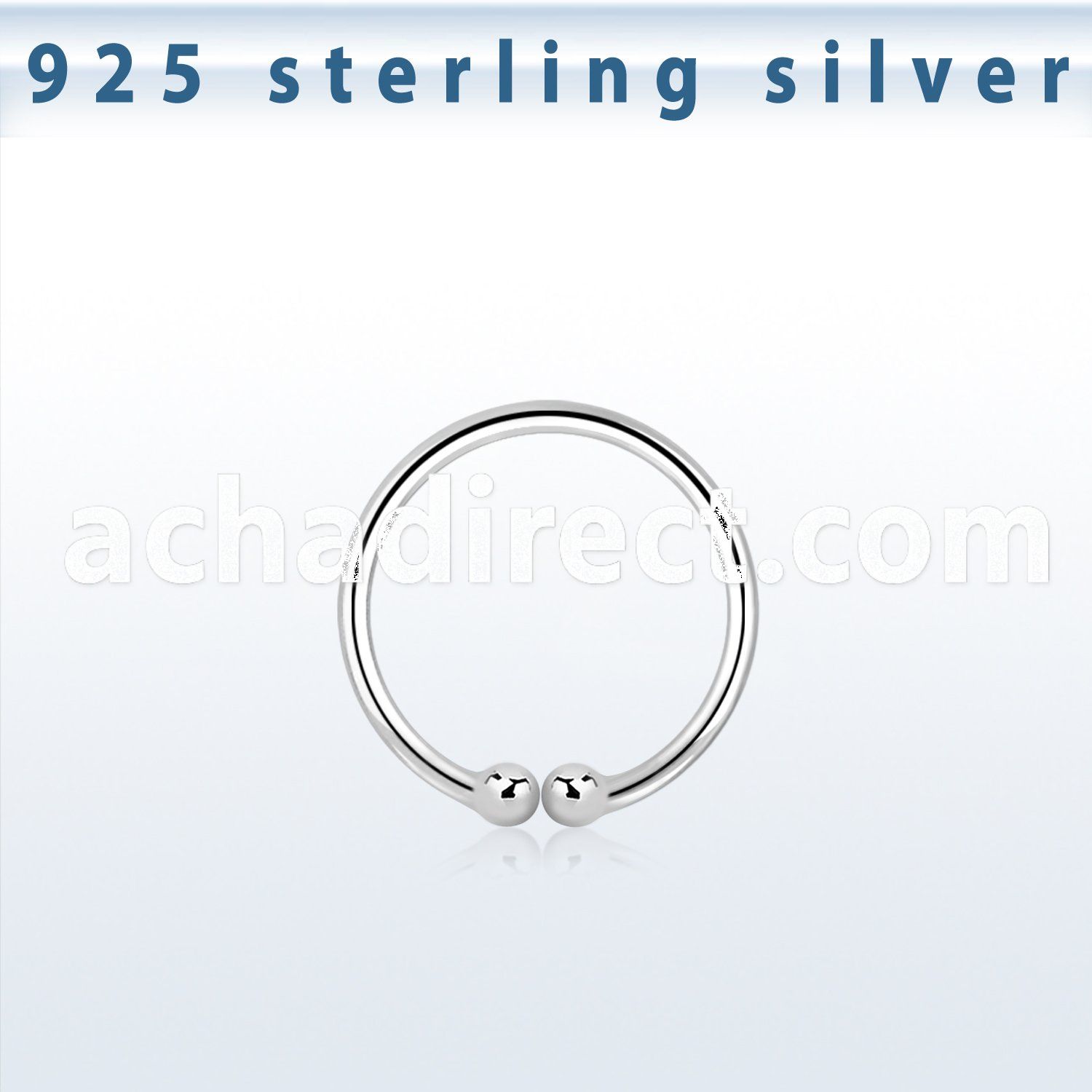 nc10 silver non piercing nose clip with diameter of 10mm