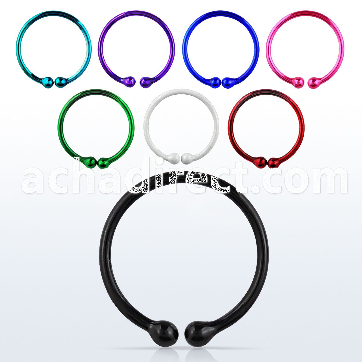 nc12p color silver non piercing nose clip w diameter of 12mm