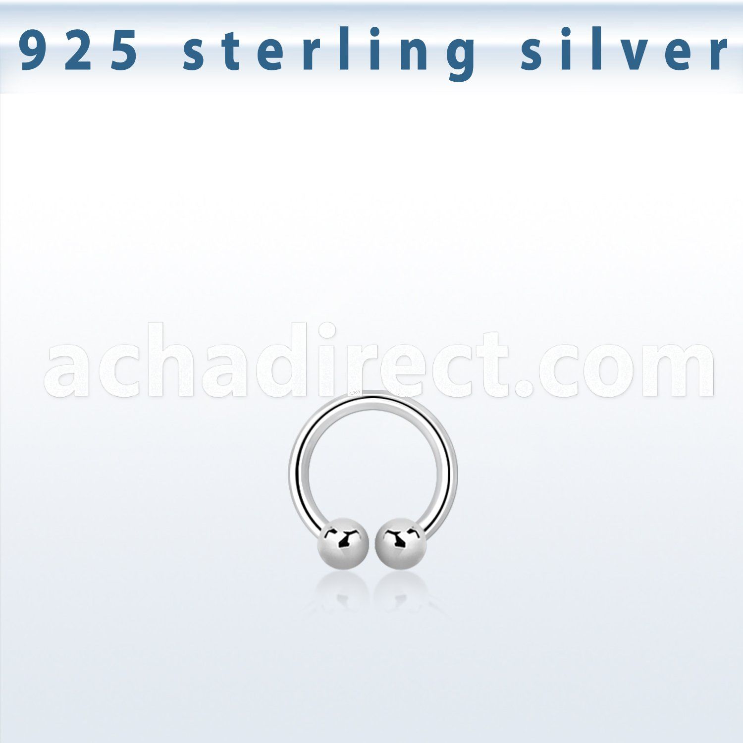 nc6 silver non piercing nose clip with diameter of 6mm