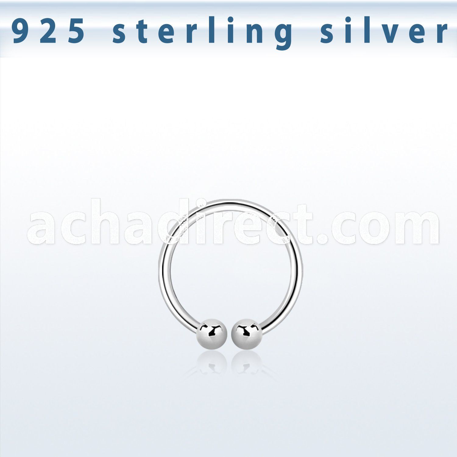 nc8 silver non piercing nose clip with diameter of 8mm
