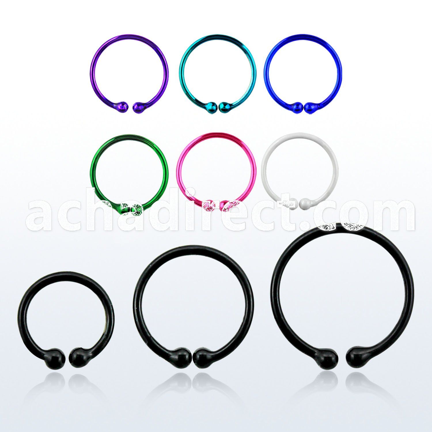 ncp color plated silver wire non piercing fake nose clip