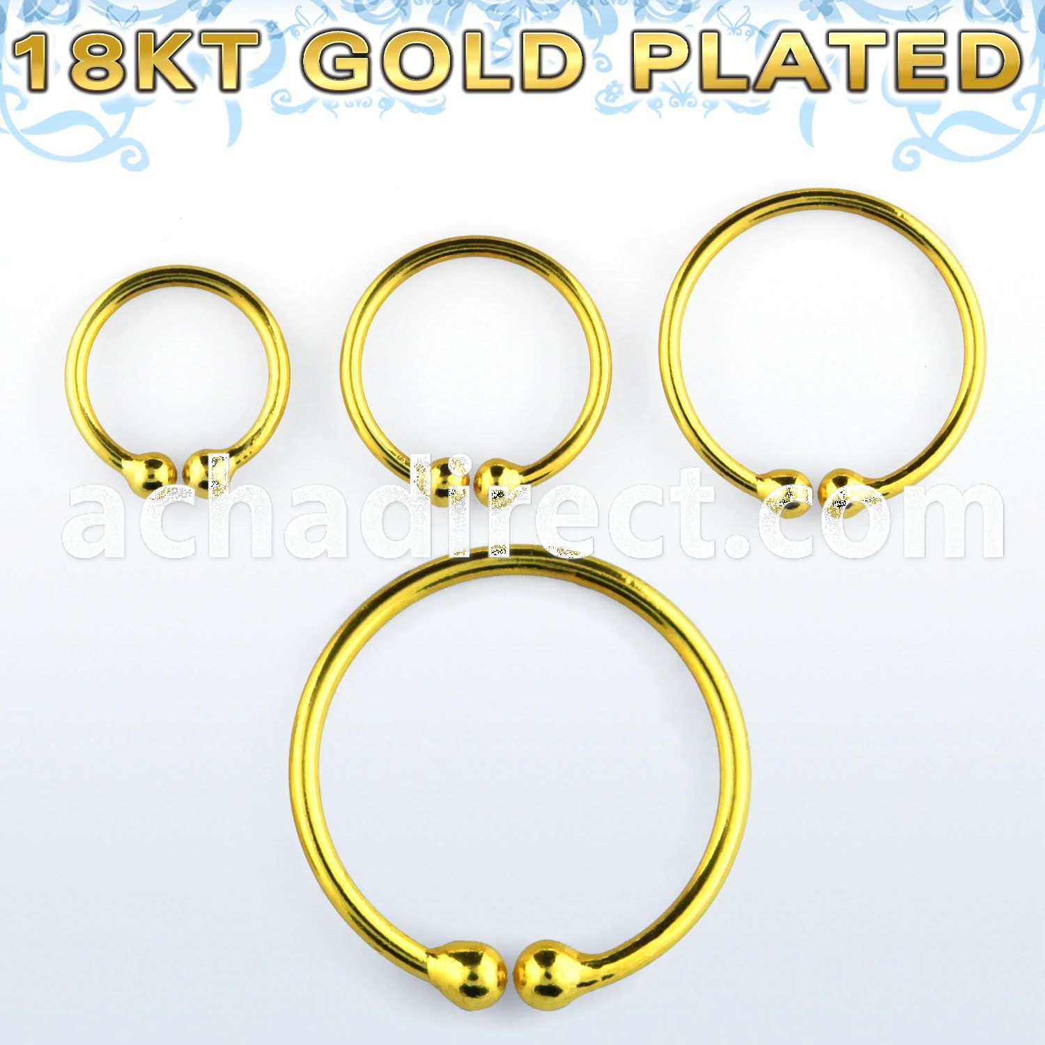 ncrg 18k gold plated silver non piercing fake nose clip