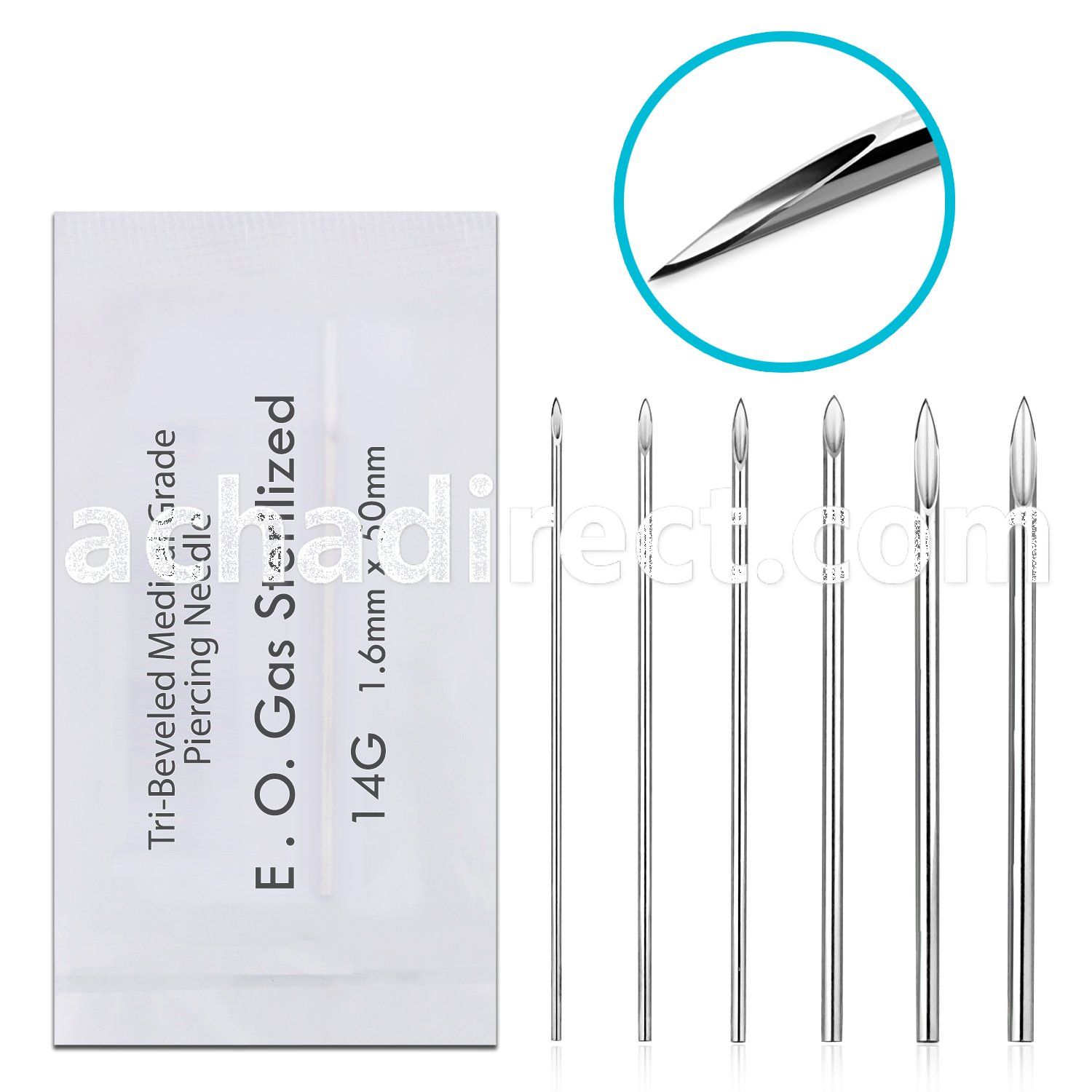 ned pack of single use sterilized 316l steel piercing needle