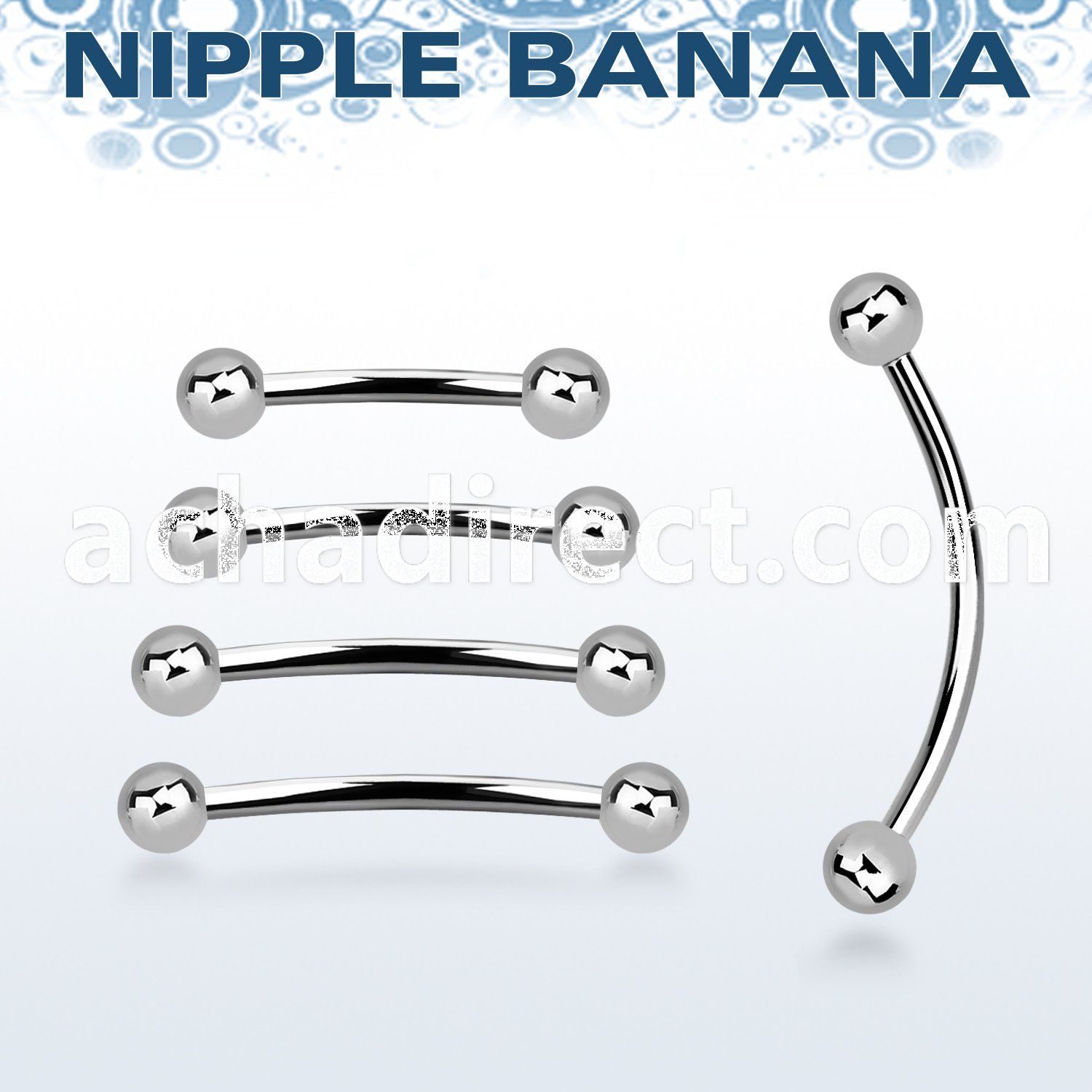 npbnb4 316l steel nipple banan) with two 4mm balls