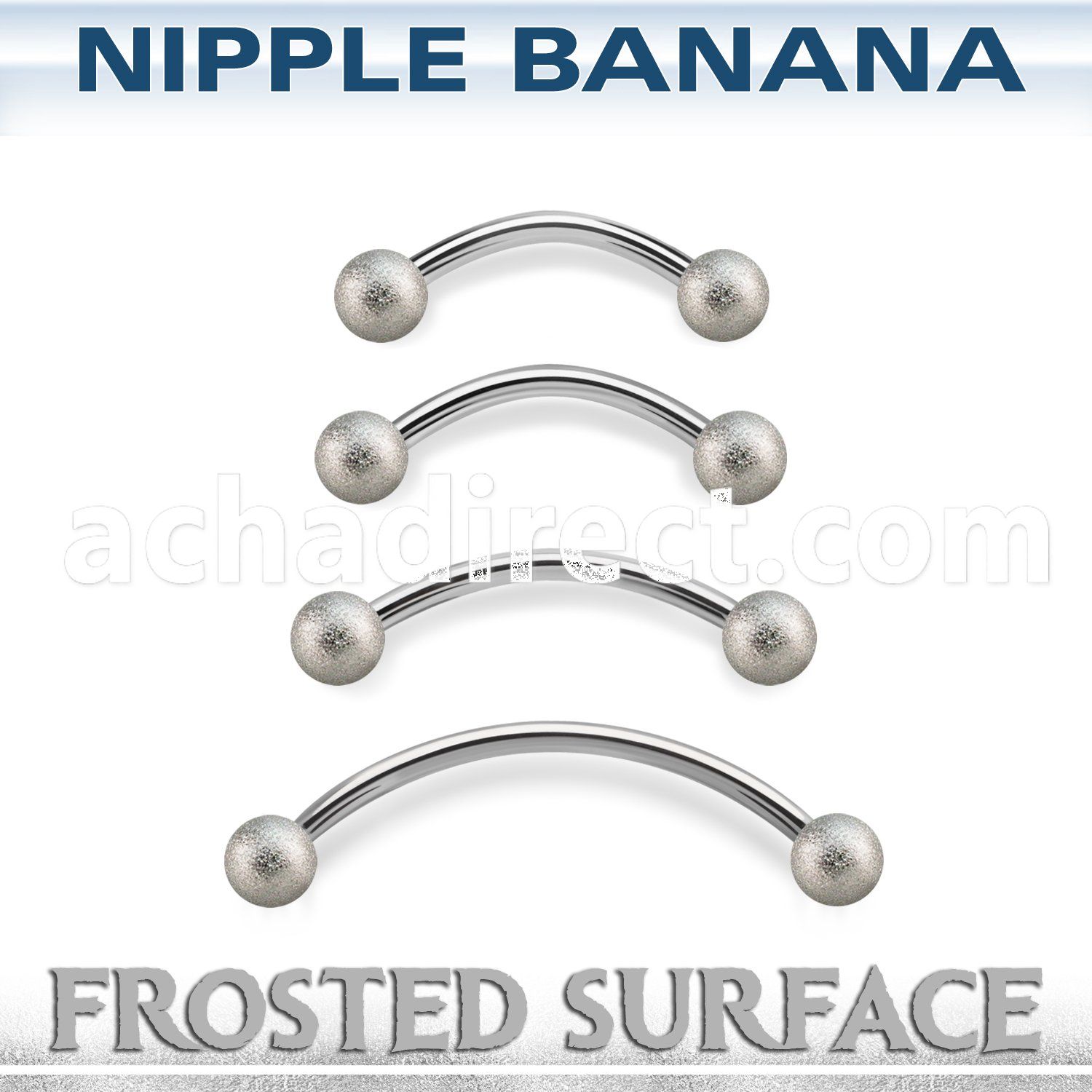 npbnfo5 surgical steel nipple banana 5mm