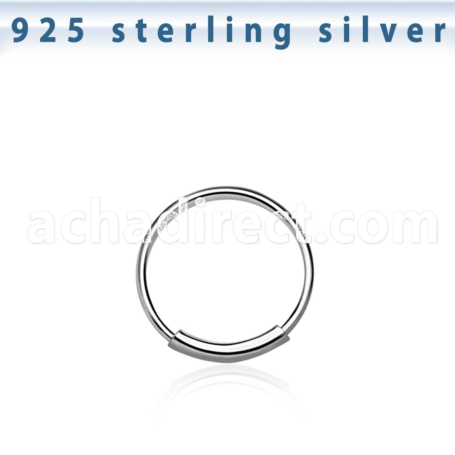 ns02 sterling silver endless nose hoop with diameter 10mm