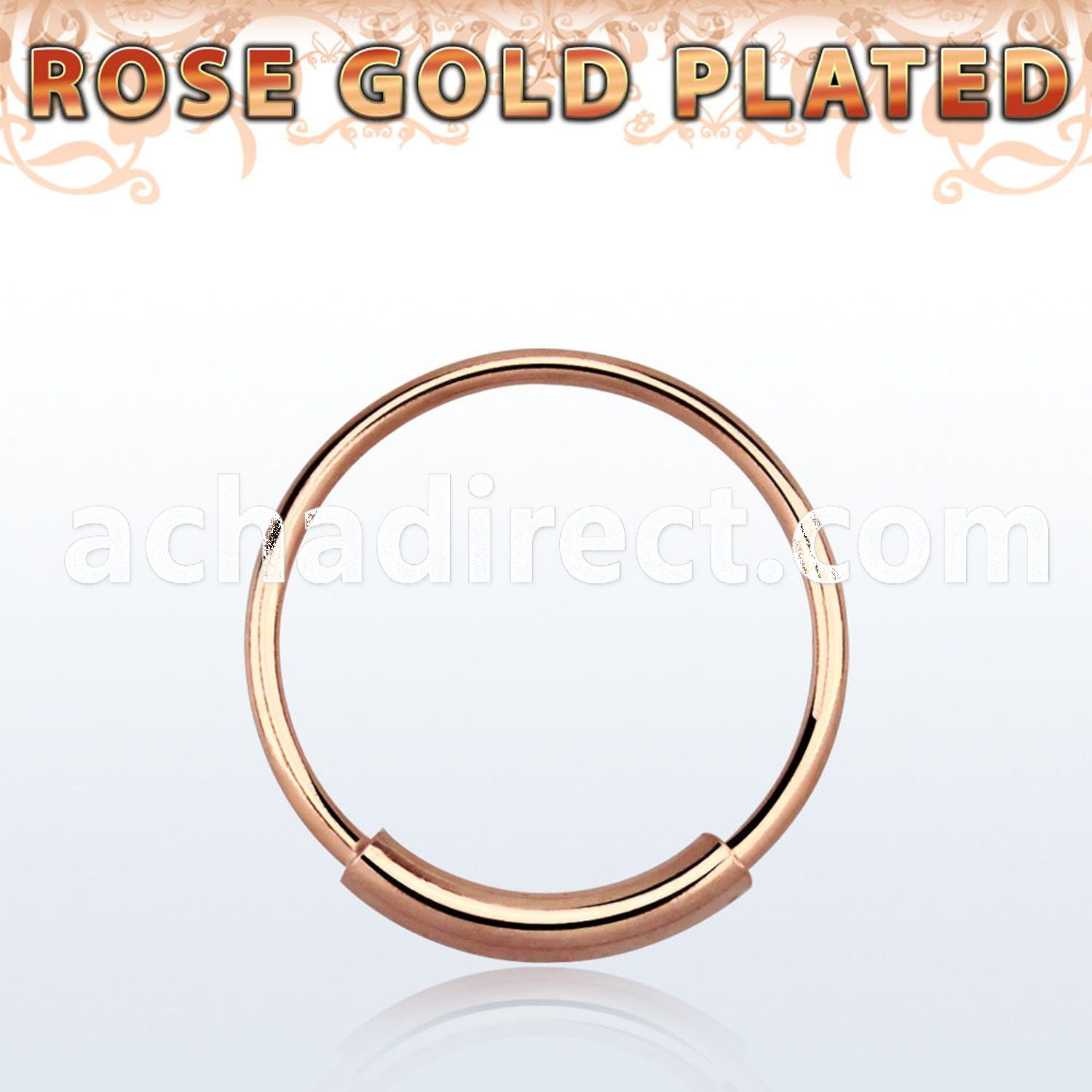 ns02rs rose gold silver endless nose hoop w diameter of 10mm