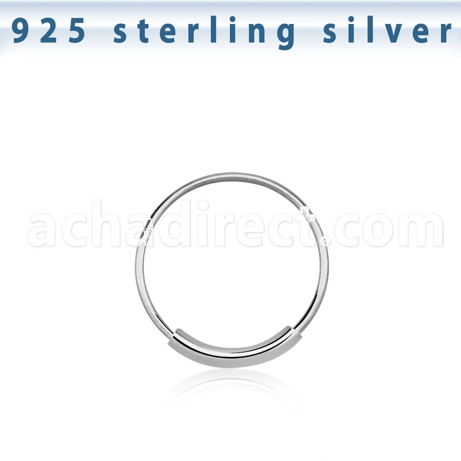 ns03 sterling silver endless nose hoop with diameter 12mm