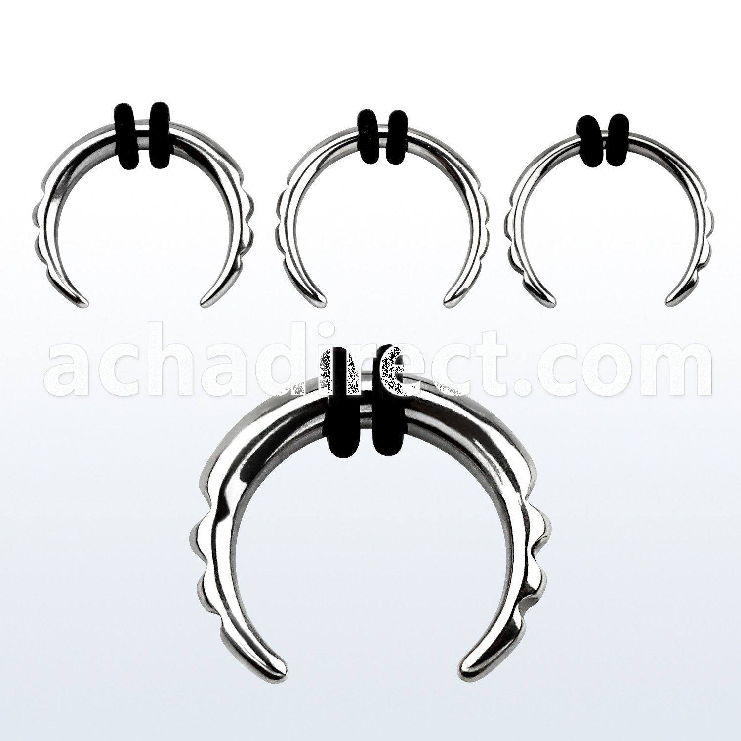 pcp 316l steel septum pincher with ridged ends o rings