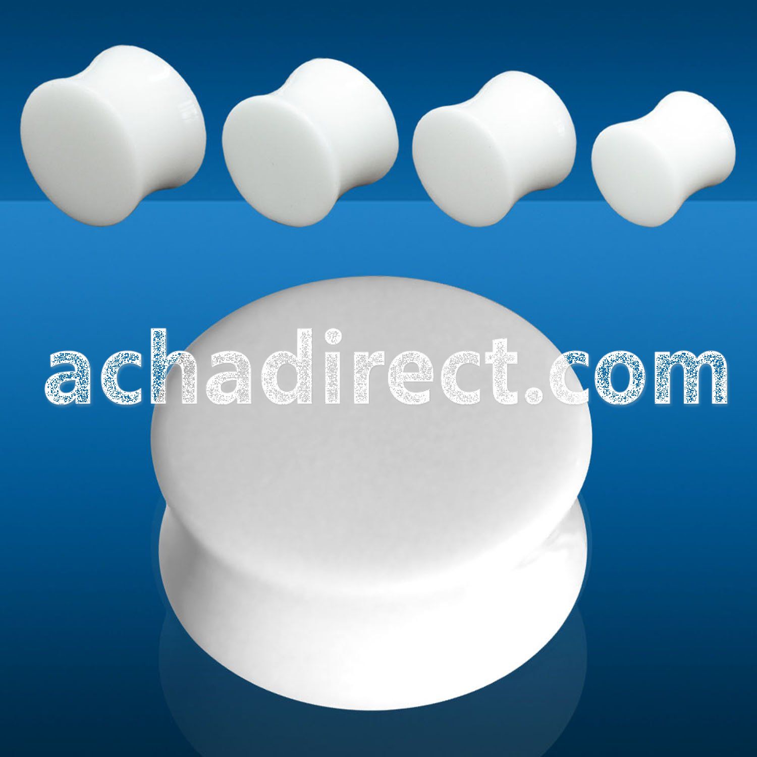 pgsg ivory stone double flared plug 6g size 4mm to 16mm