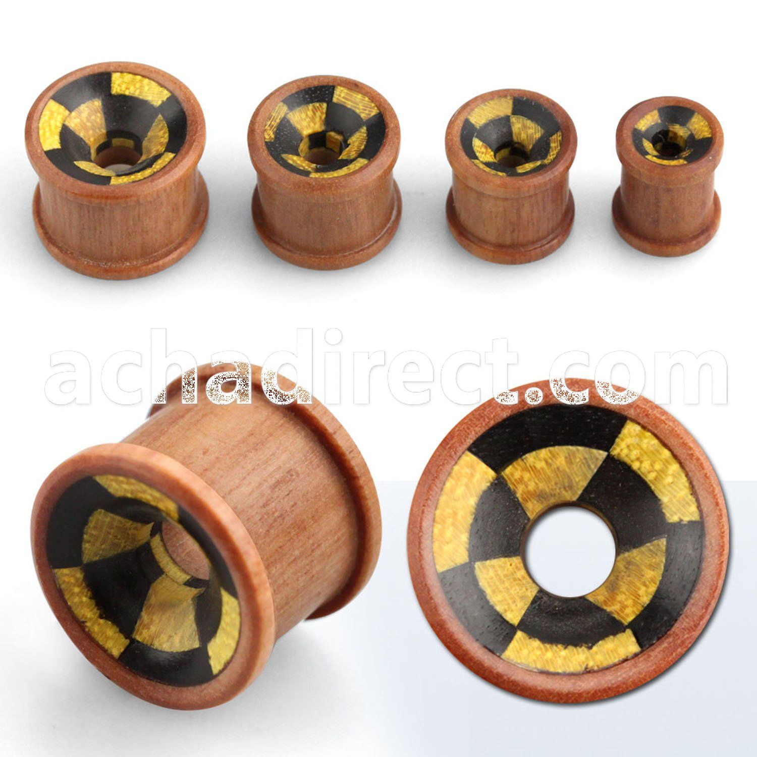 pjaox organic double flared flesh tunnel w radiation warning