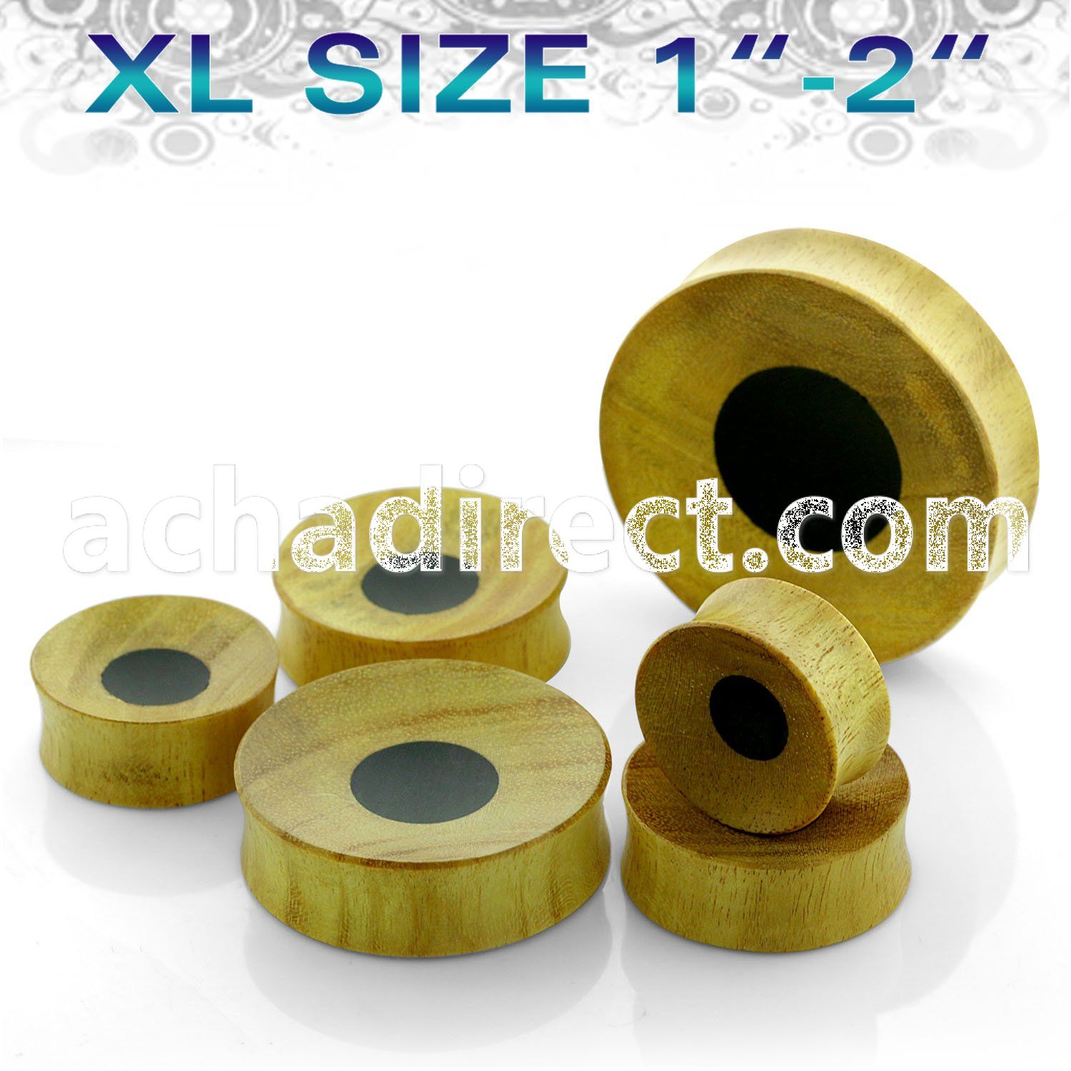 pjwaxl xl size double flare jack fruit wood plug w black centre