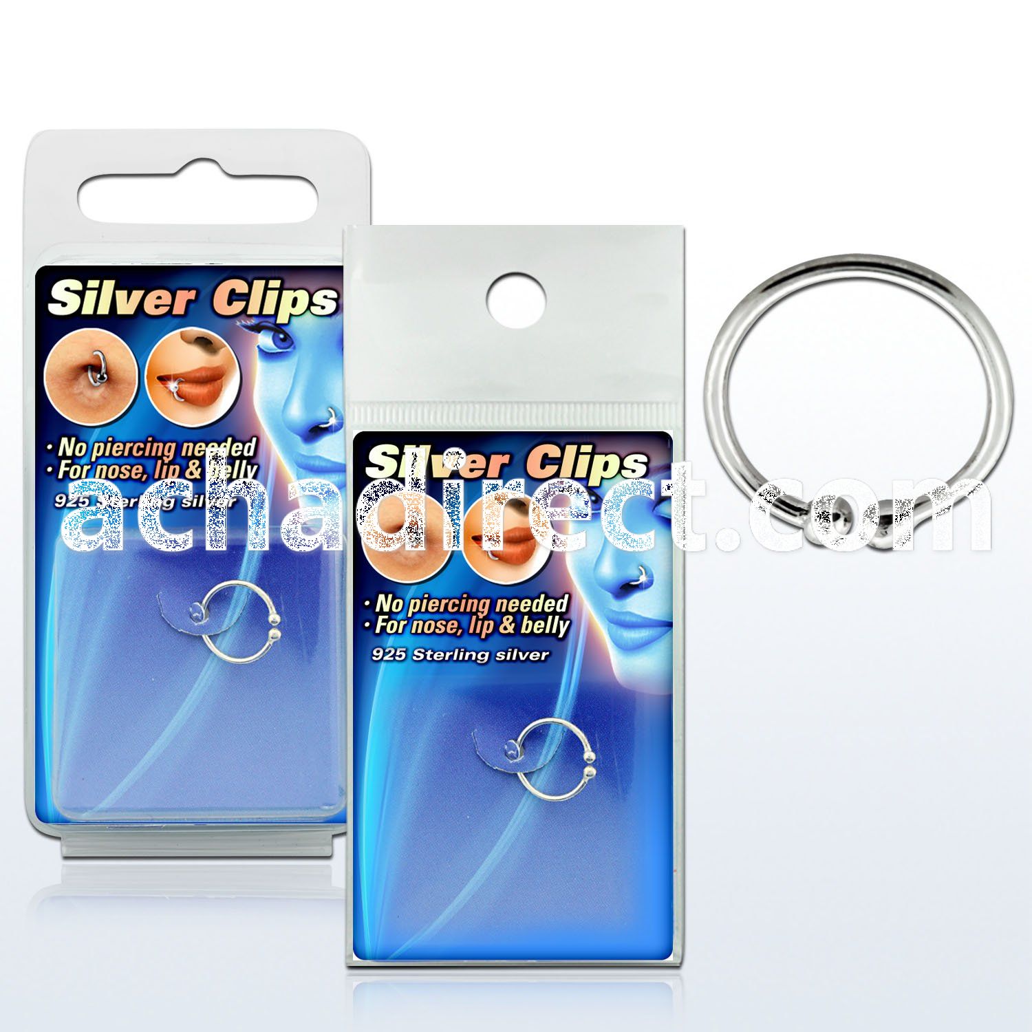 pksc2 non piercing 925 sterling silver nose clip size 10mm