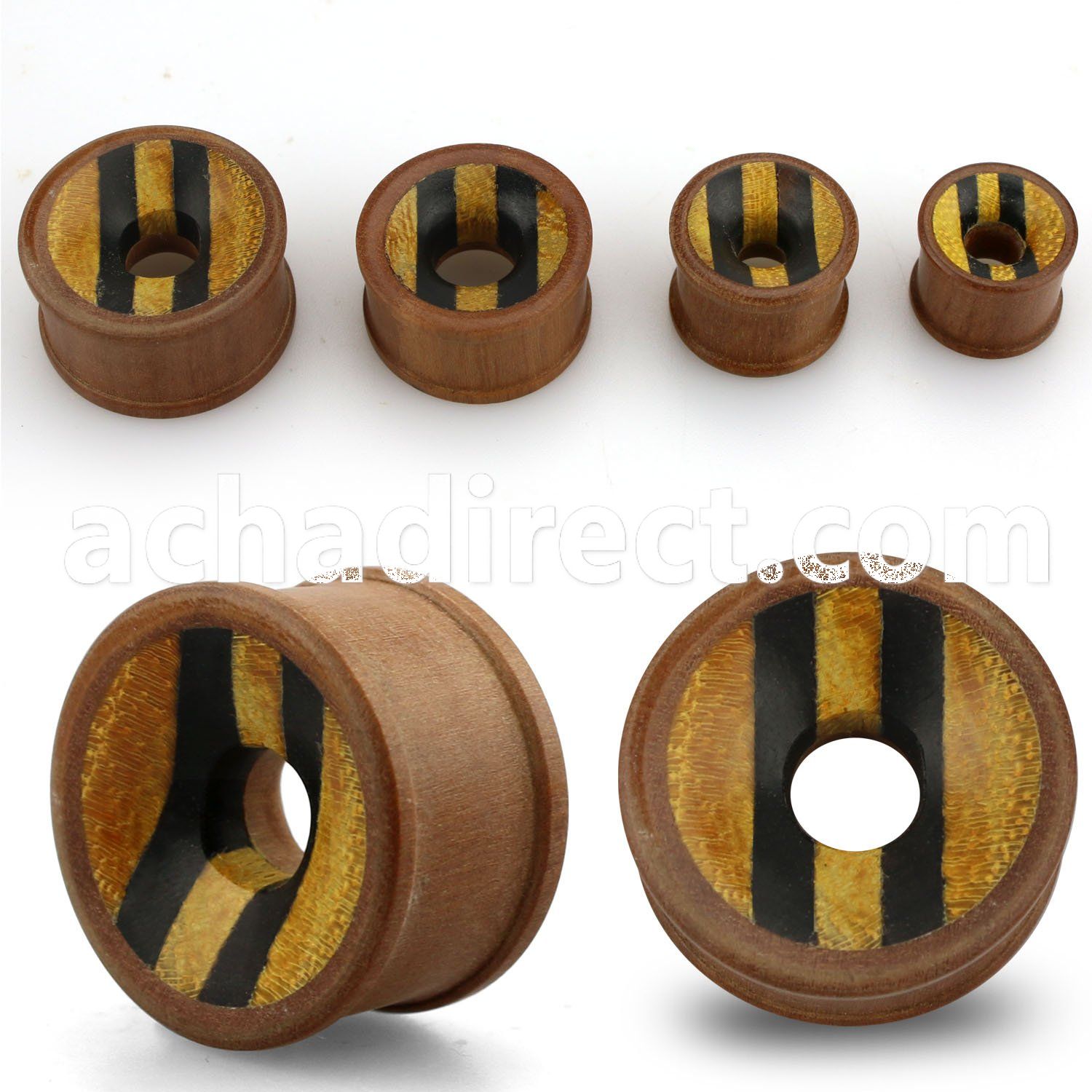 psay double flared tunnel with sawo areng crocodile wood