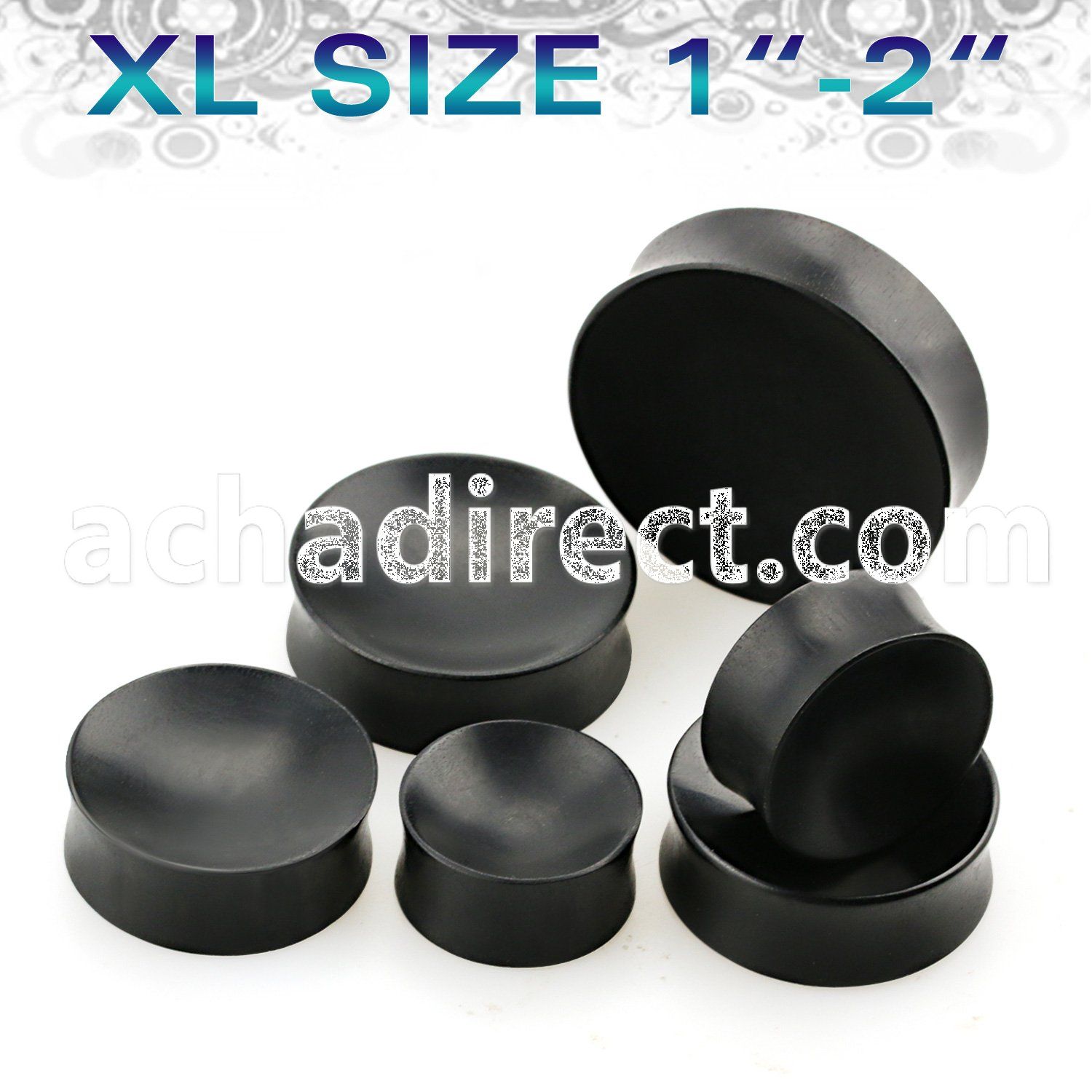 pwkkxl xl size areng wood concave double flare plug