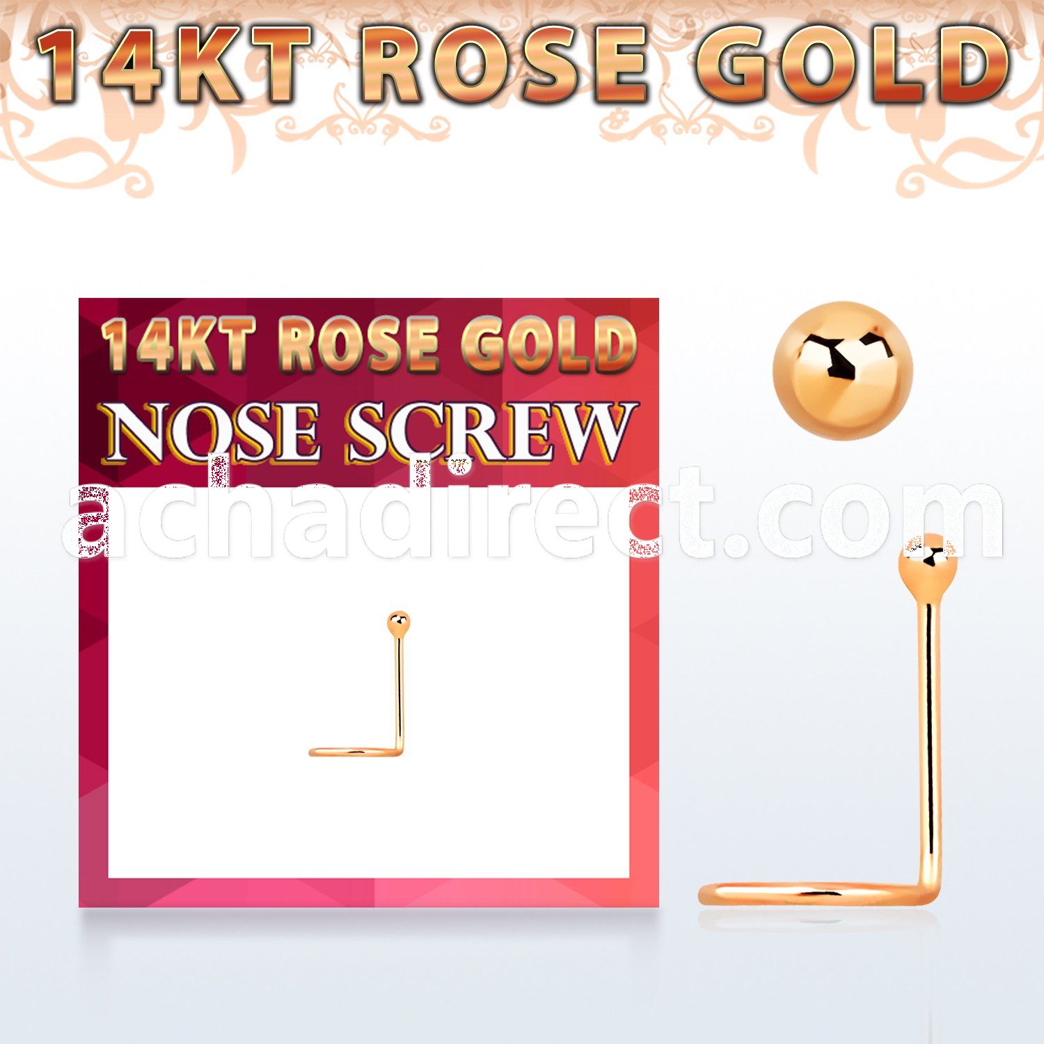 rscb1 14kt rose gold nose screw w 1.5mm ball shaped top