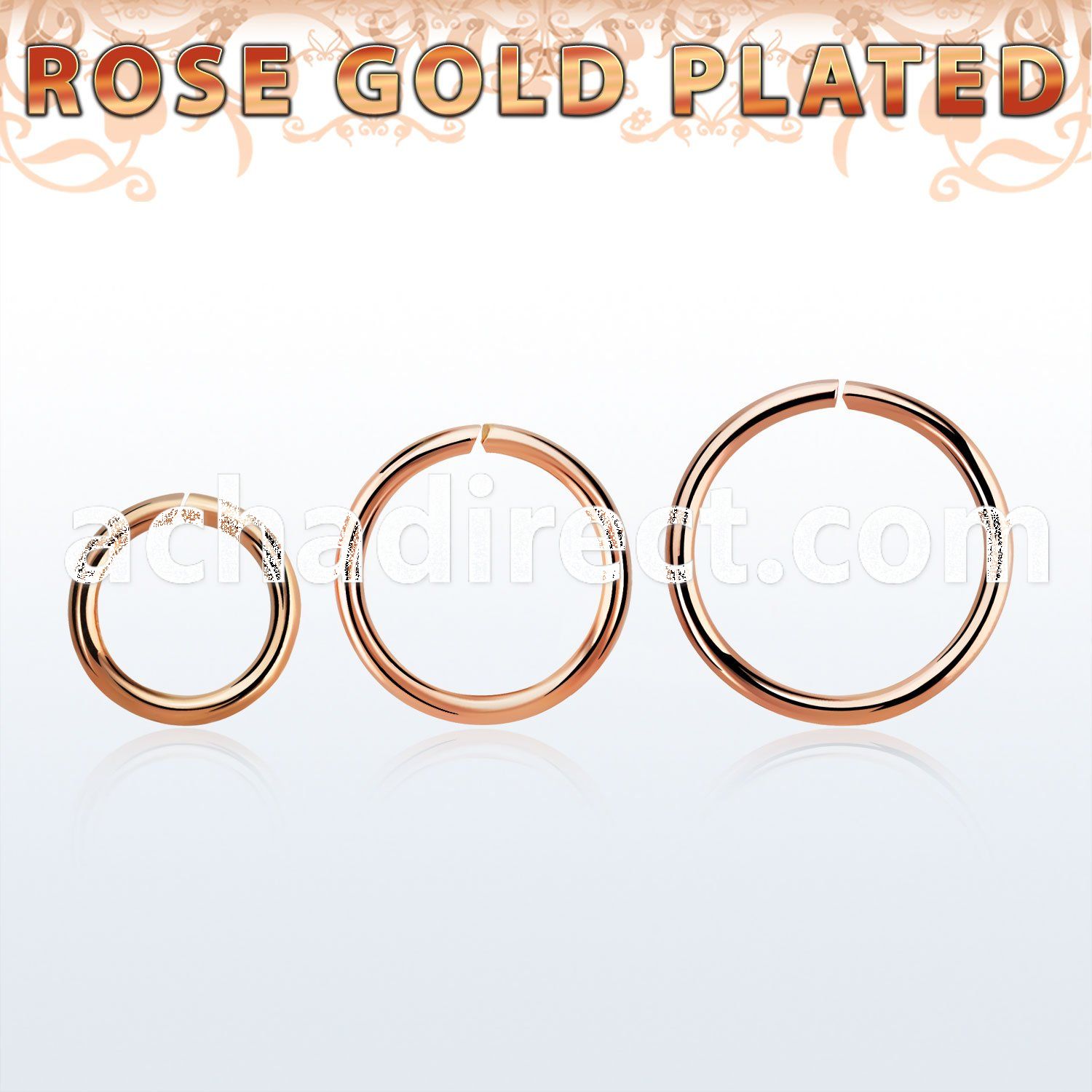 rssel18 rose gold plasted 925 silver seamless ring (1mm)