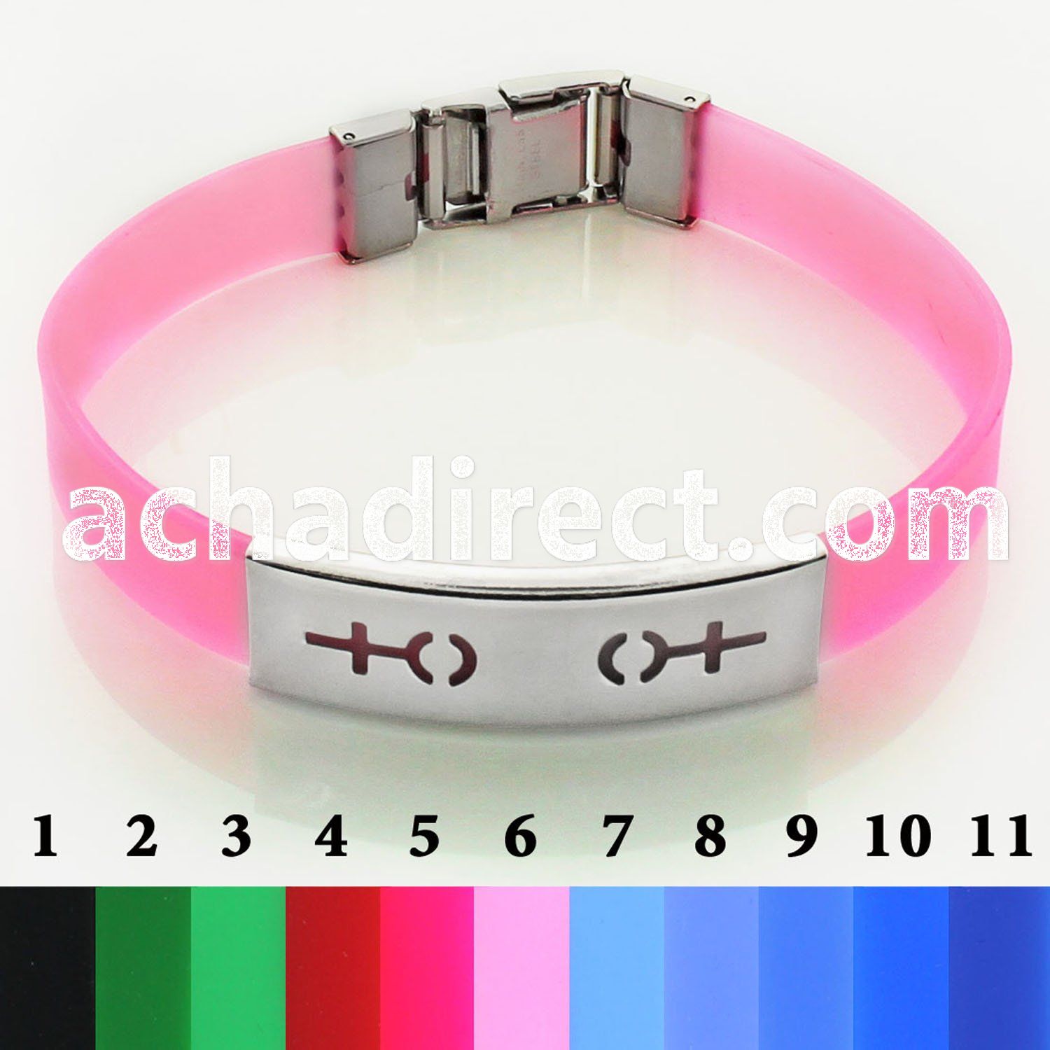sbl17 color leather bracelet with steel plate w female signs