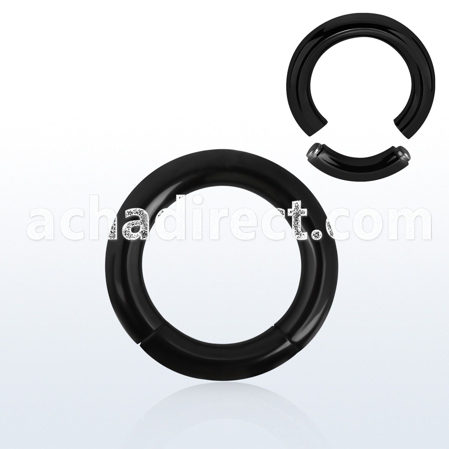 segt6 black pvd 316l steel segment ring diameter 12 16mm