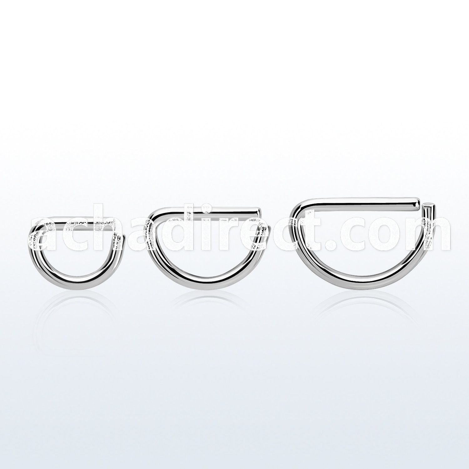 seld16 d shapped surgical steel seamless ring, 16g (1.2mm)