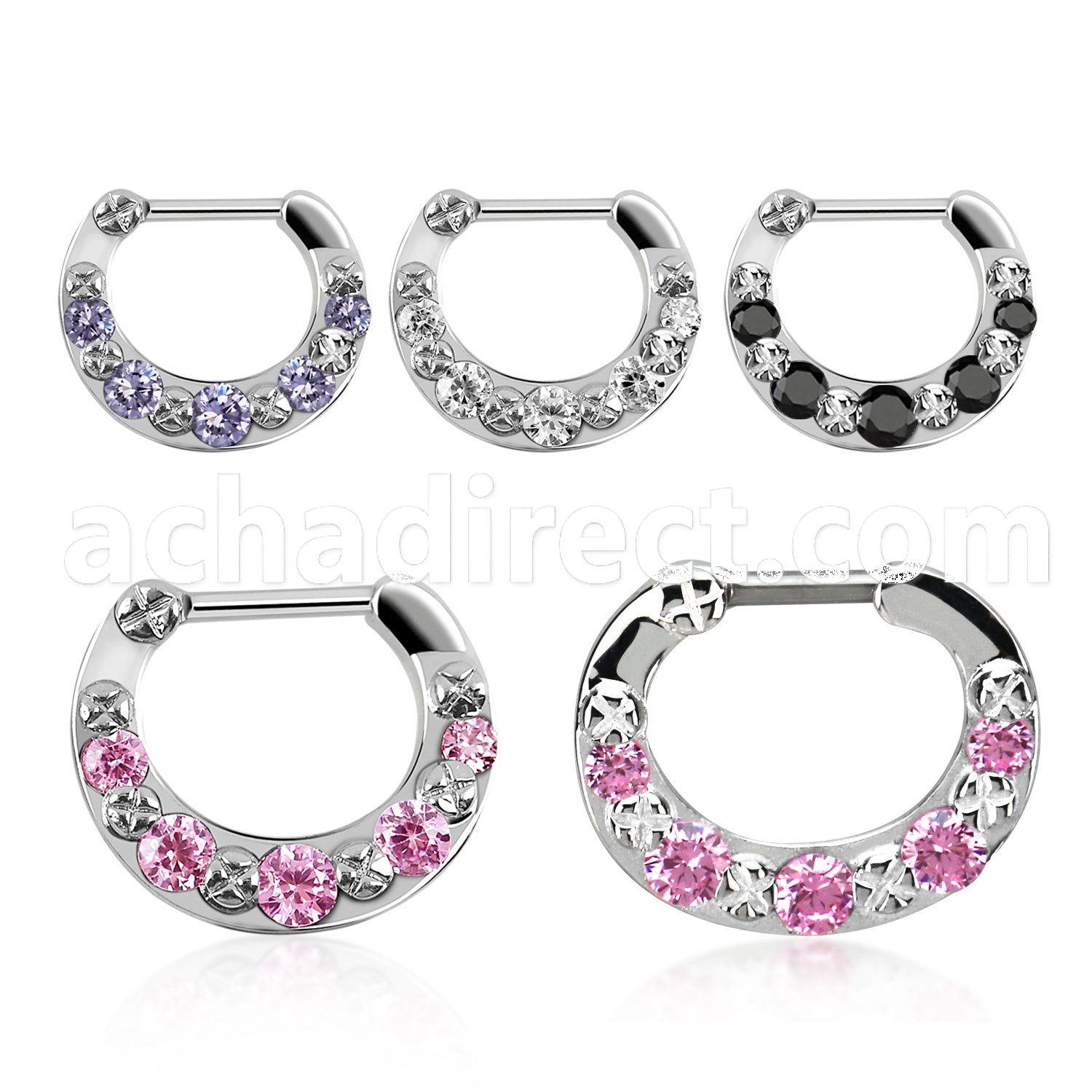 sepg16 septum clicker with 5 crystal w a 316l steel closure bar