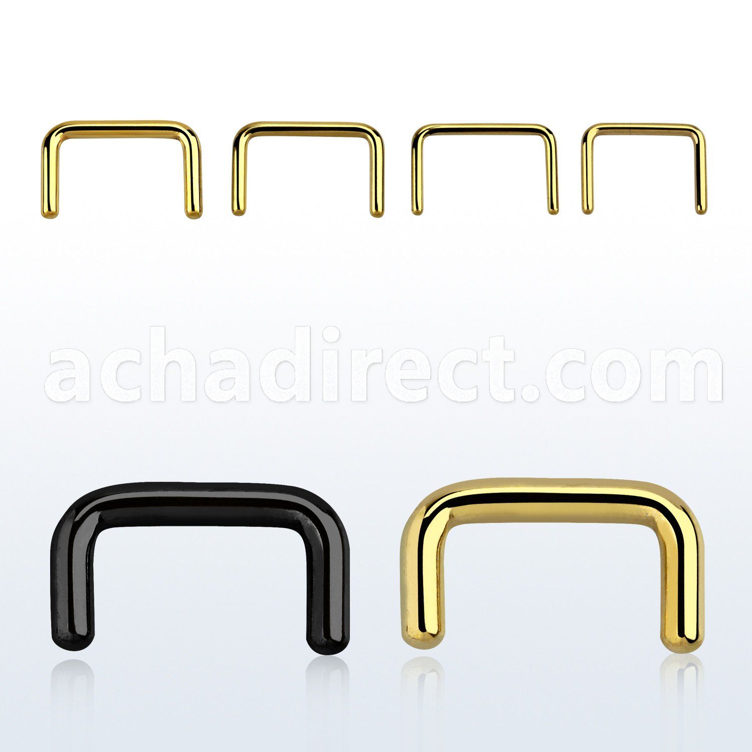 septa pvd 316l steel septum retainer in an inverted u shape