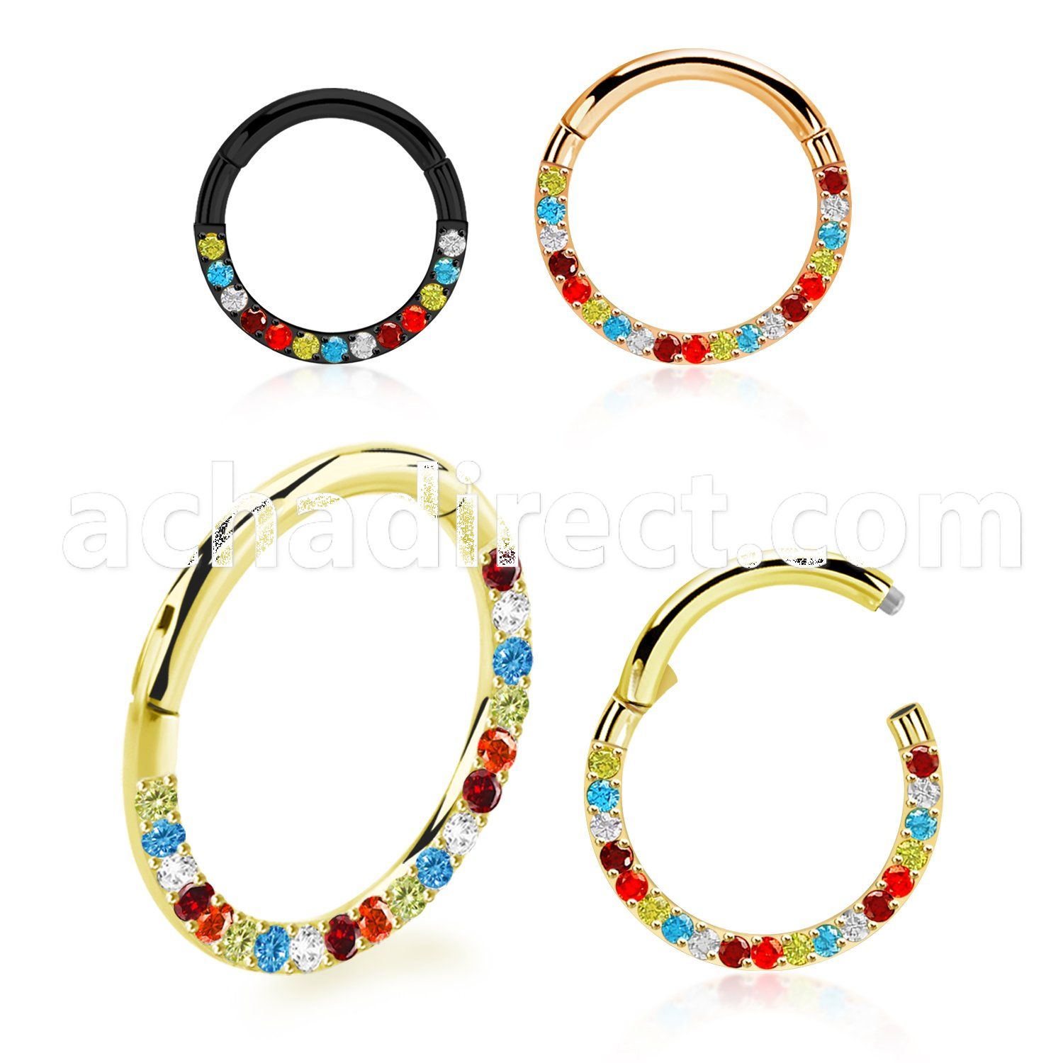 sgsh11rbt pvd steel hinged segment ring 16g side facing cnc