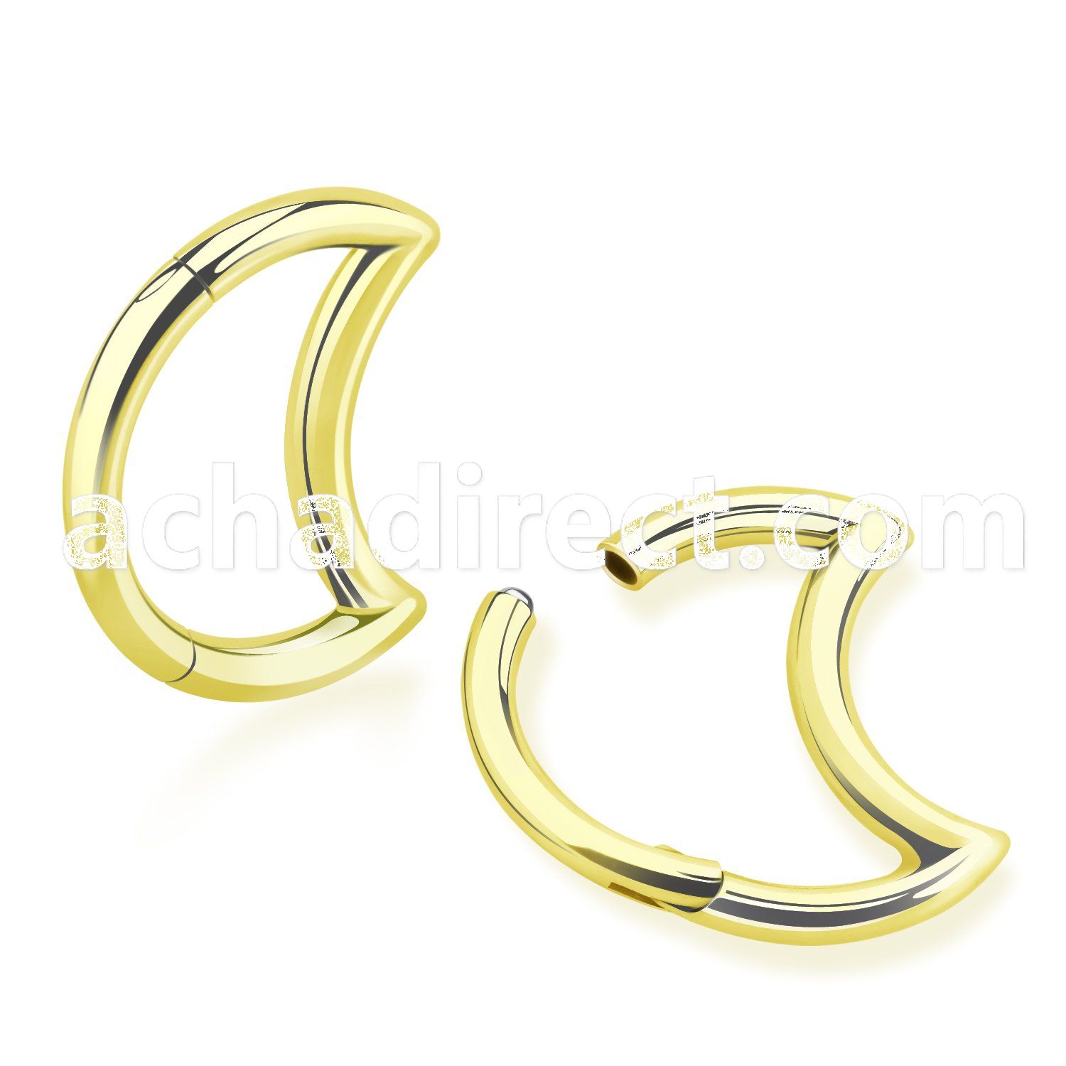 sgtsh2 anodized 316l steel hinged segment ring moon shape