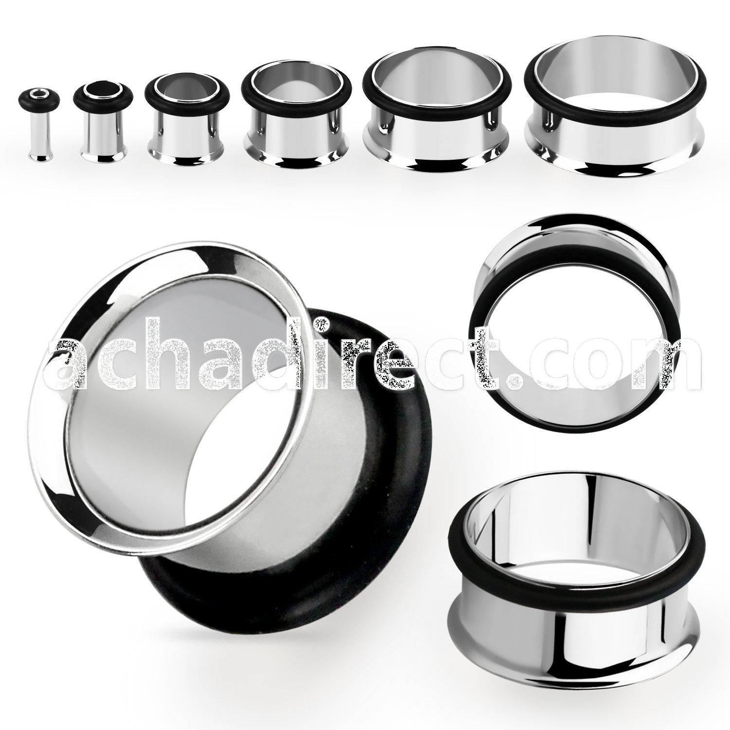 spg high polished 316l steel single fesh tunnel with o ring