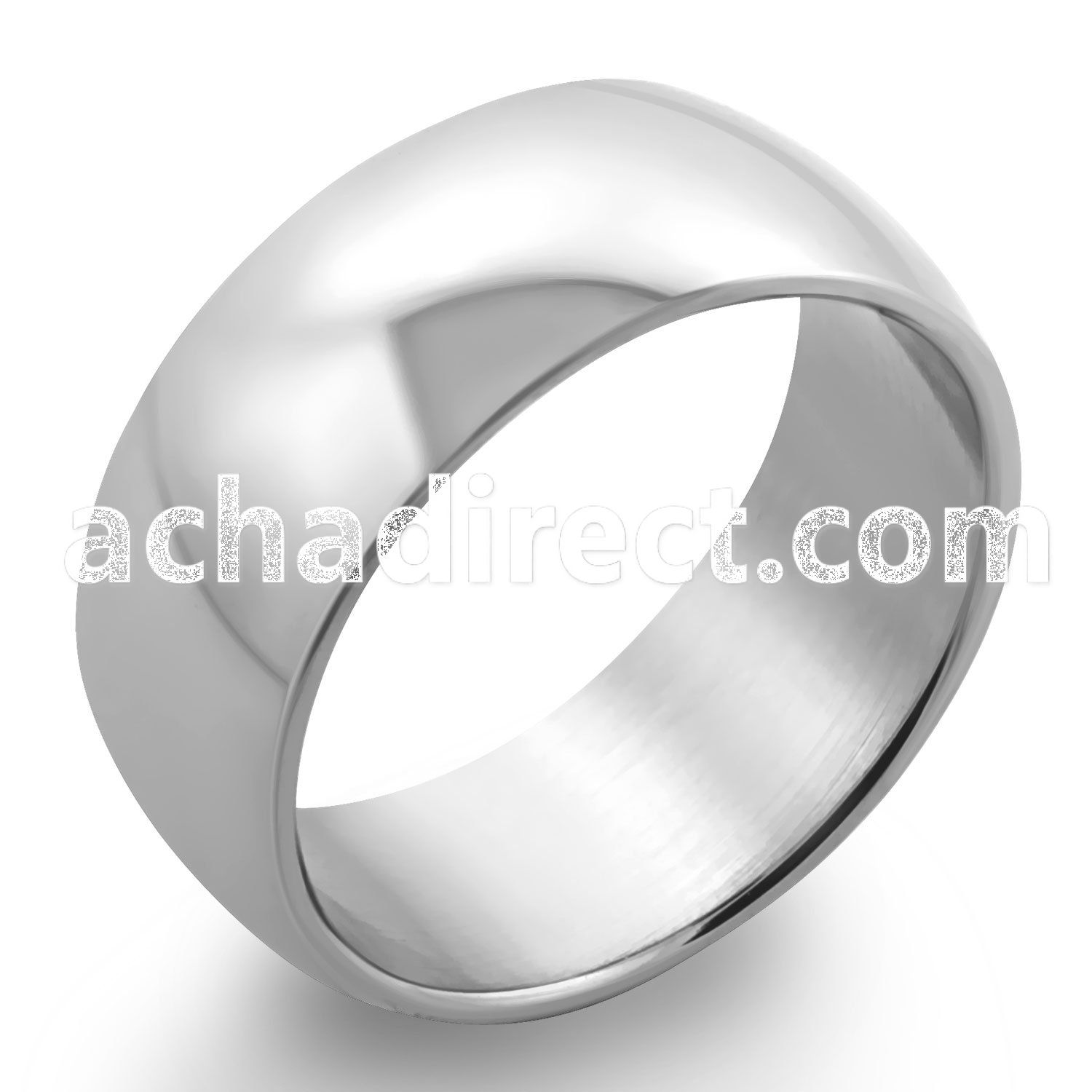 sr150 high polished steel engravable comfort fit band ring
