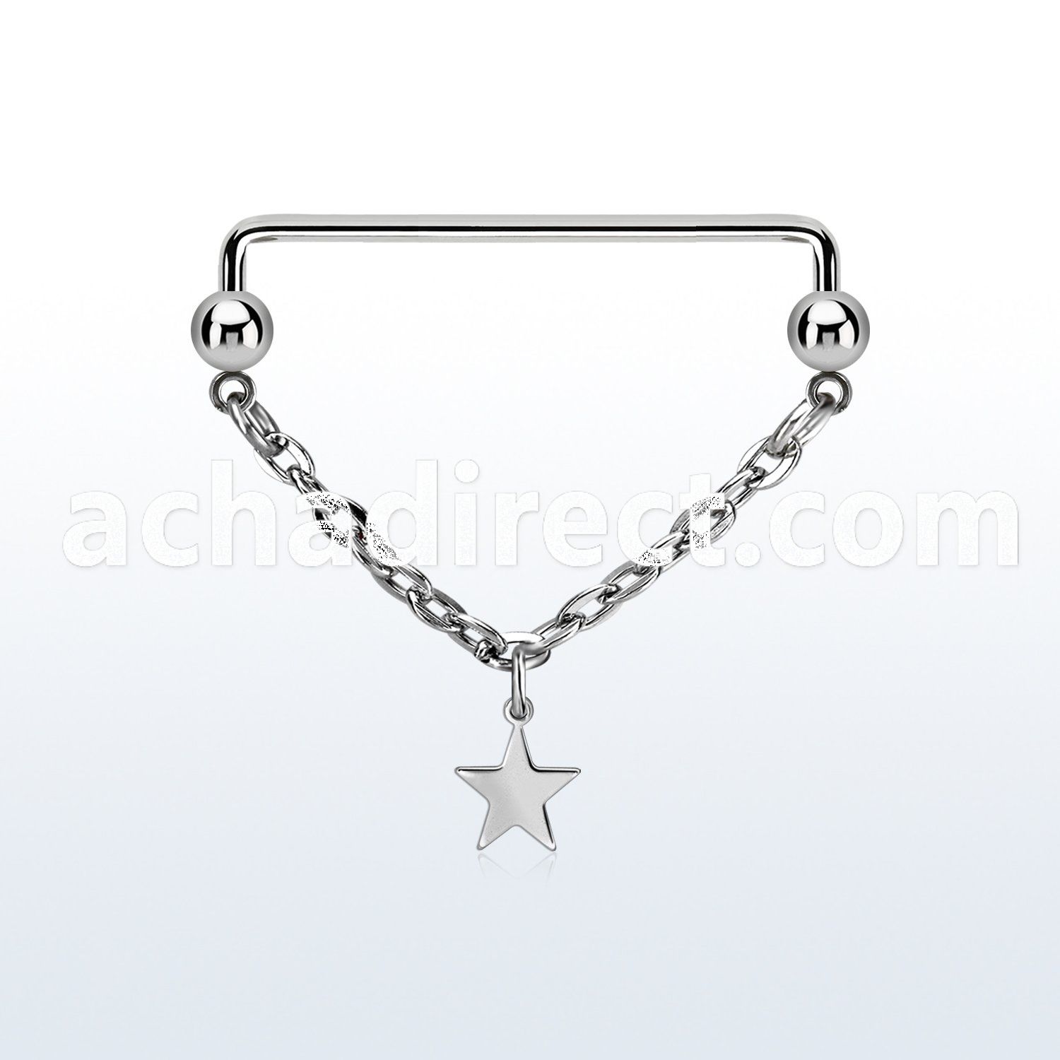 steel industrial surface barbell w small chain & star
