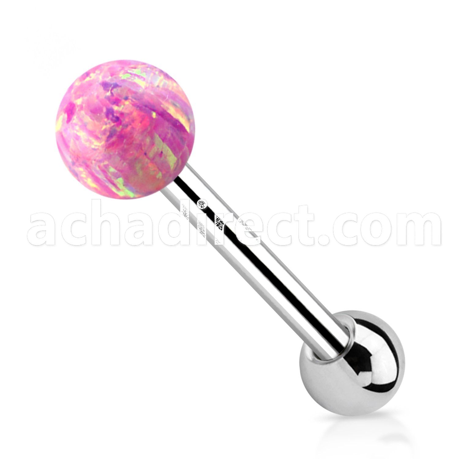 steel tragus piercing 18g w 3mm synthetic opal top ball