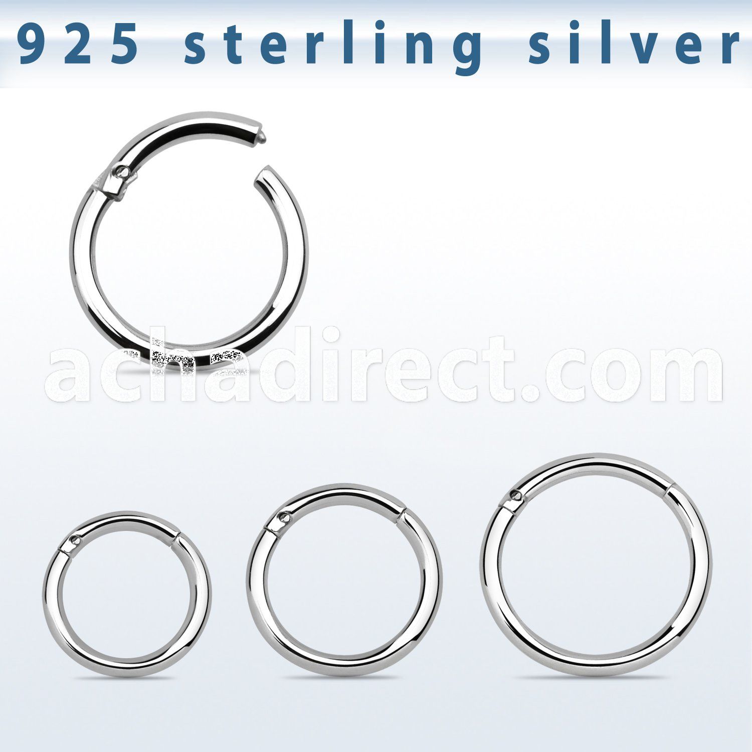 sterling silver hinged segment ring 16g