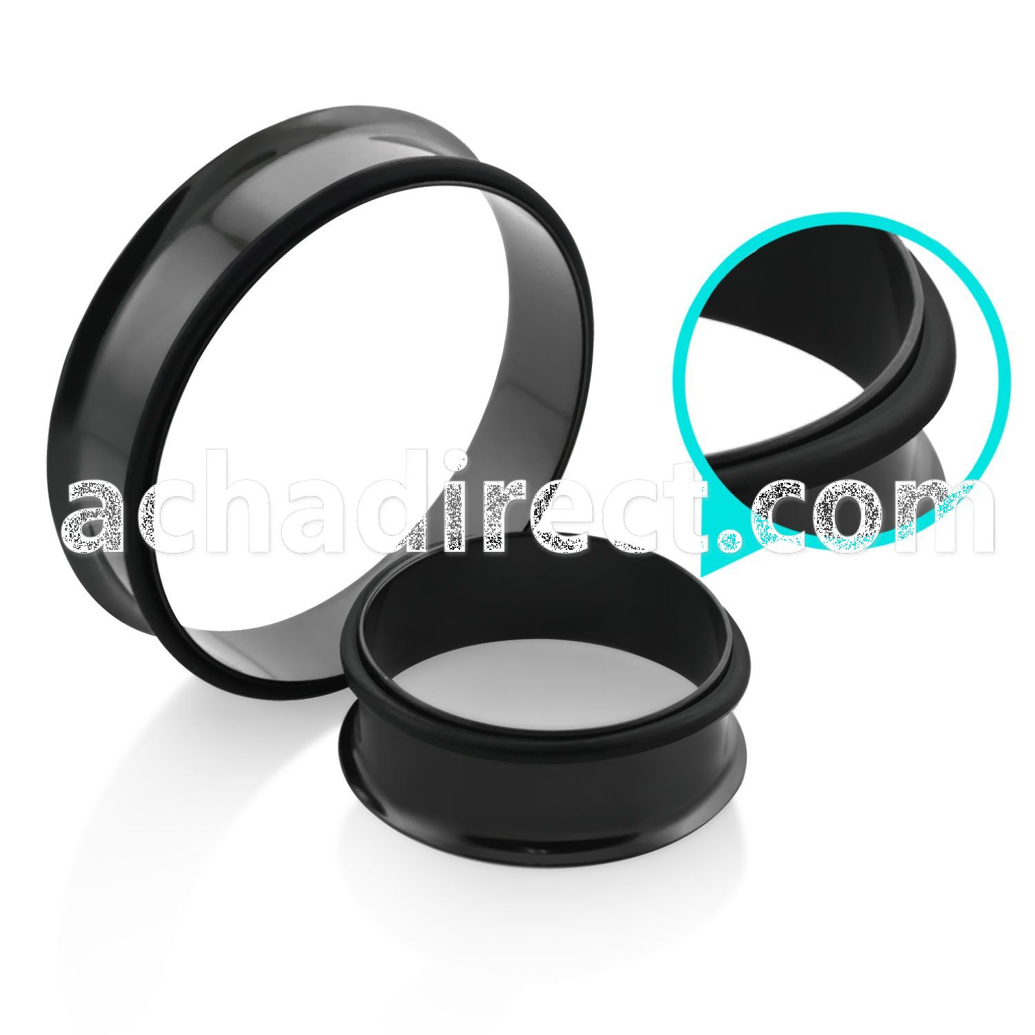 stpgxl xl black pvd 316l steel single flared flesh tunnel