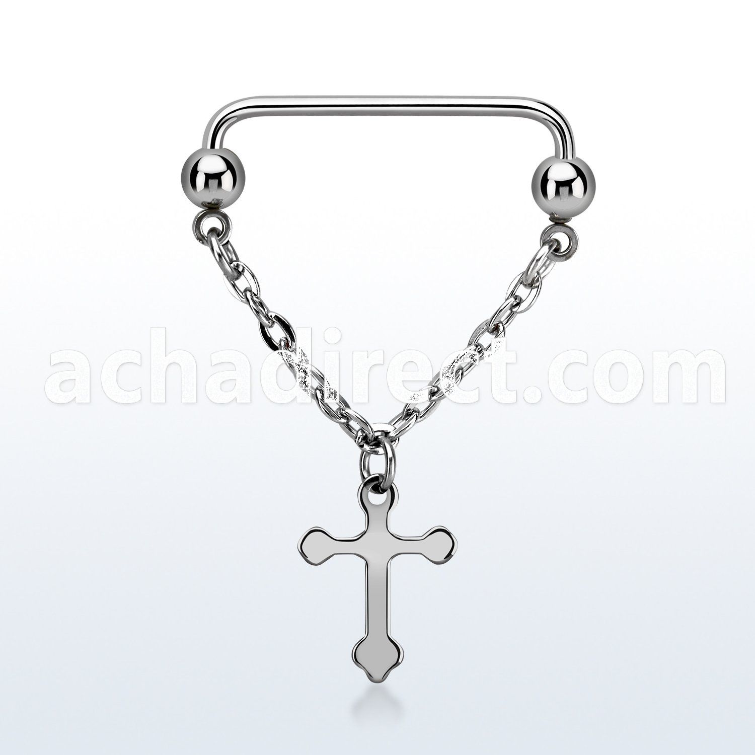 suddl3 steel industrial surface barbell chain dangling cross