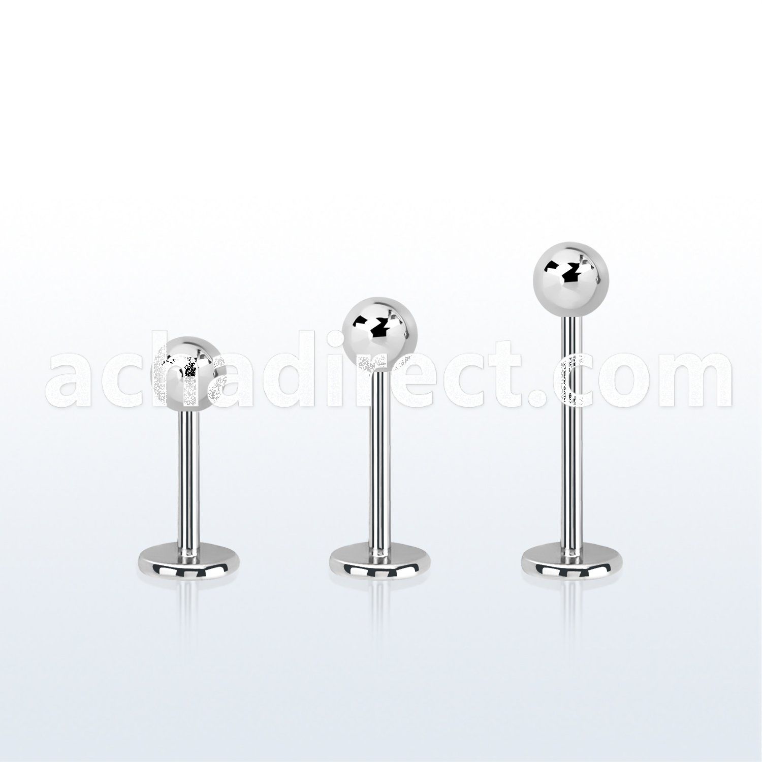 surgical steel labret 20g w a 3mm ball