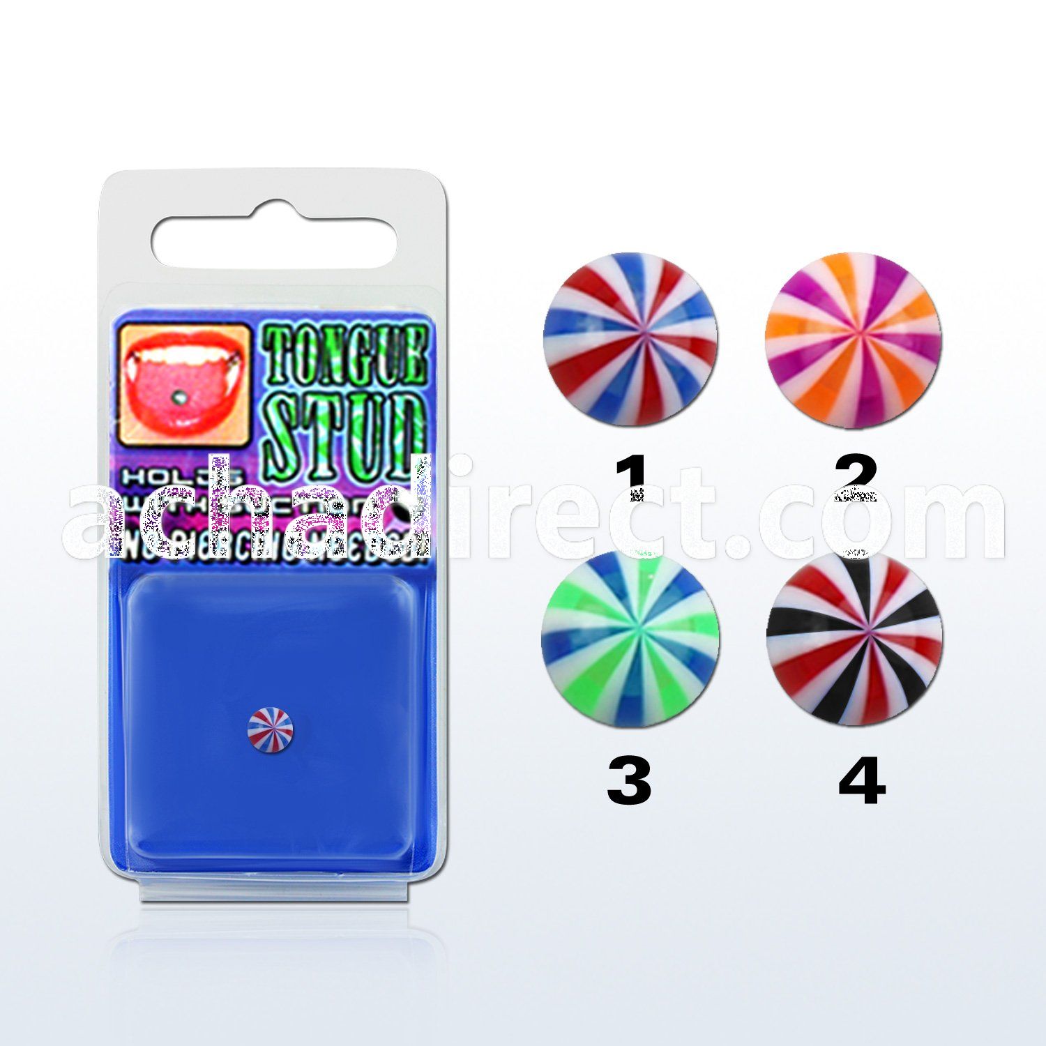 tguvbe beach ball uv illusion tongue stud holds with suction